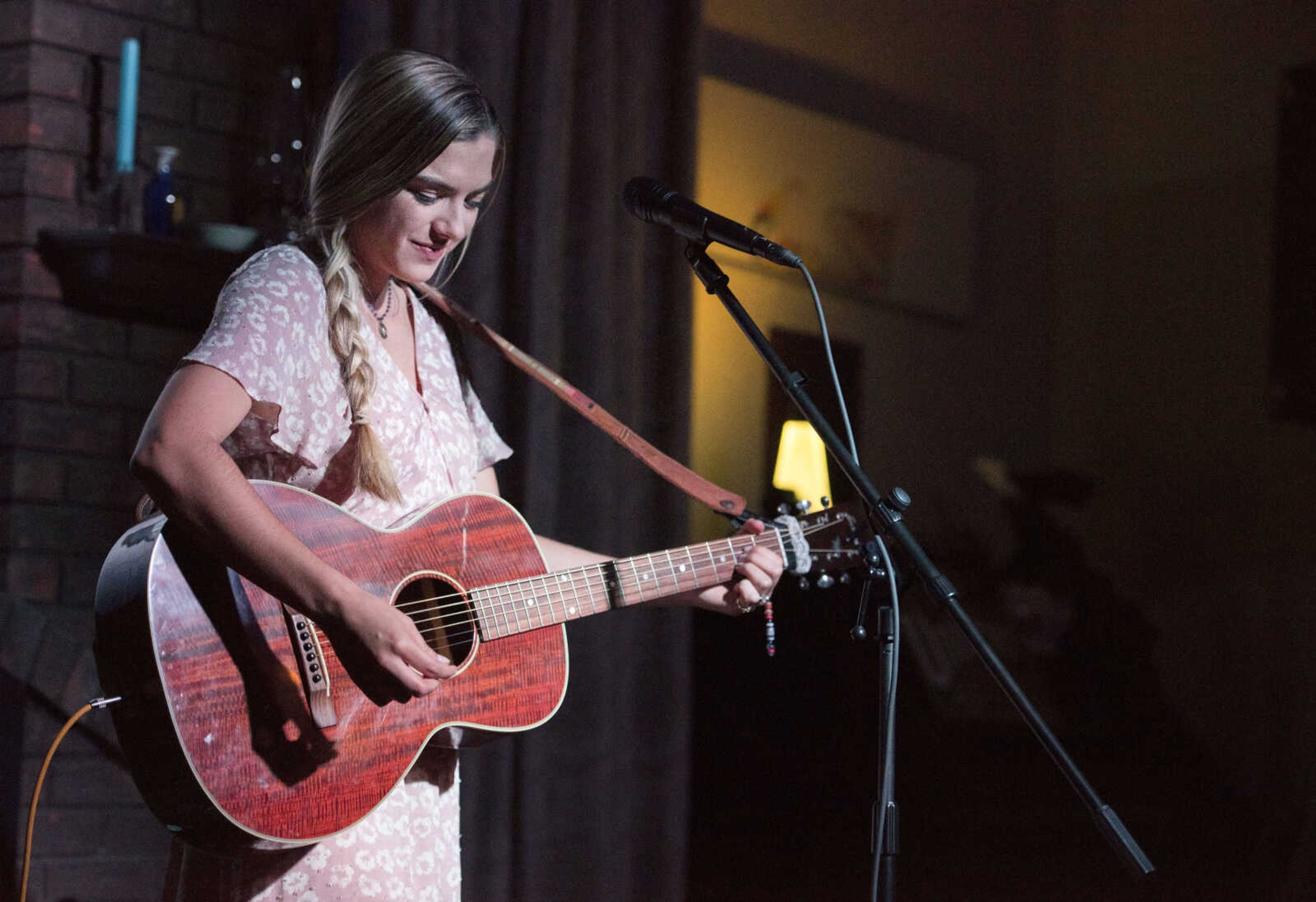 Southeast Missouri native and singer-songwriter Jessie Ritter performs at a Underberg home concert Friday, Oct. 11, 2019, in Cape Girardeau.