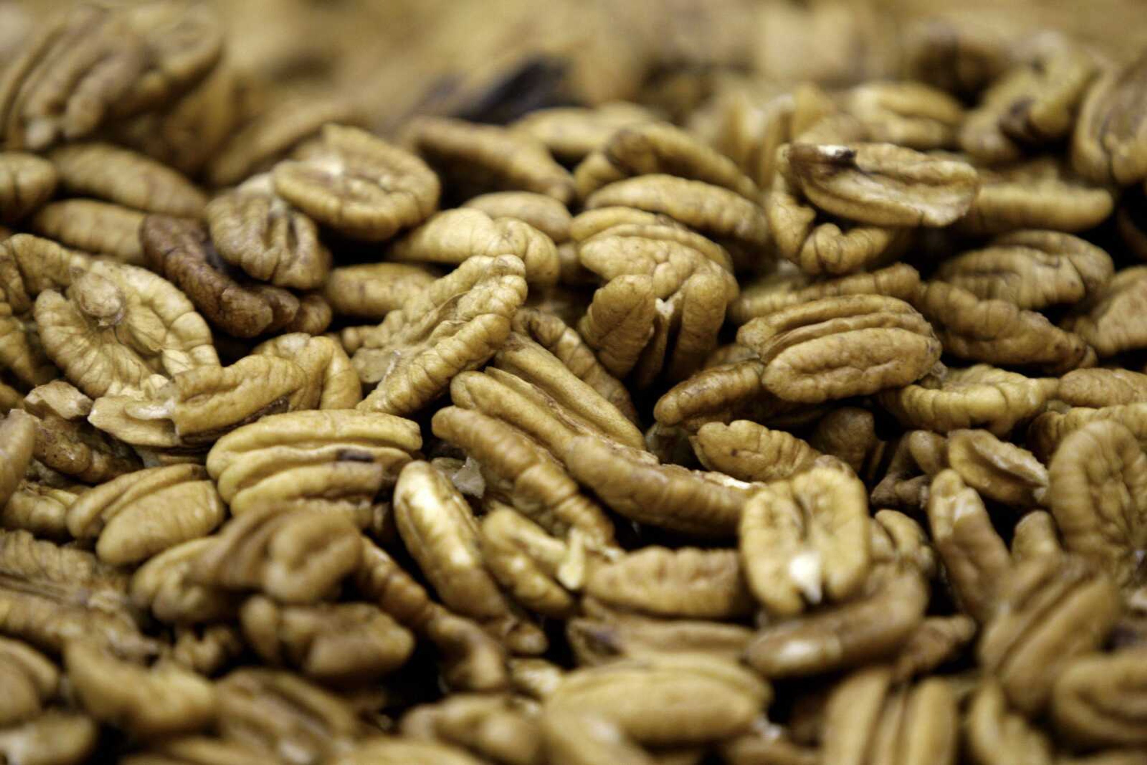 Shelled pecans are seen at the Navarro Pecan Company in Corsicana, Texas.