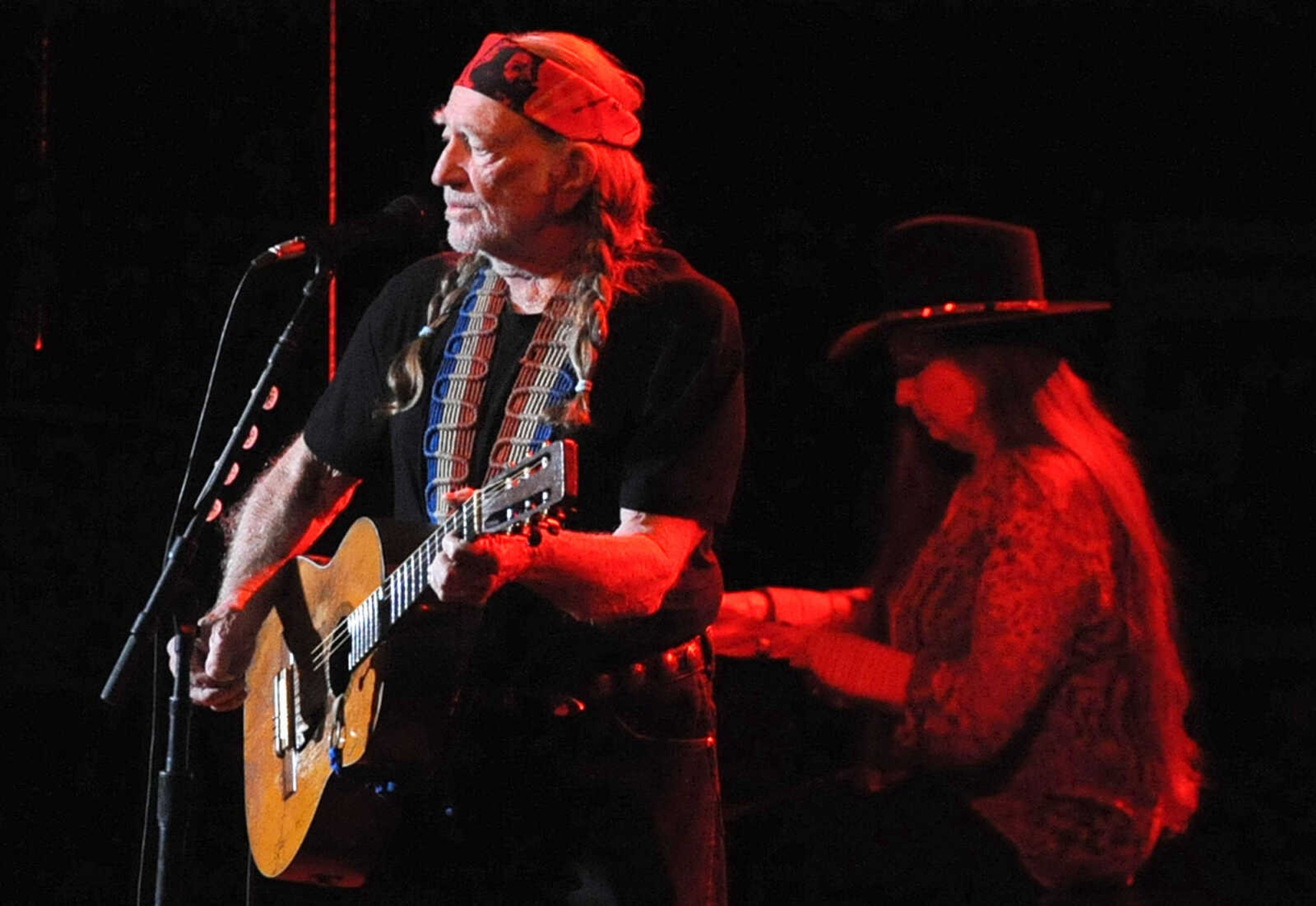 LAURA SIMON ~ lsimon@semissourian.com
Country music legend Willie Nelson performs Sunday night, April 8, 2012 at the Show Me Center in Cape Girardeau.