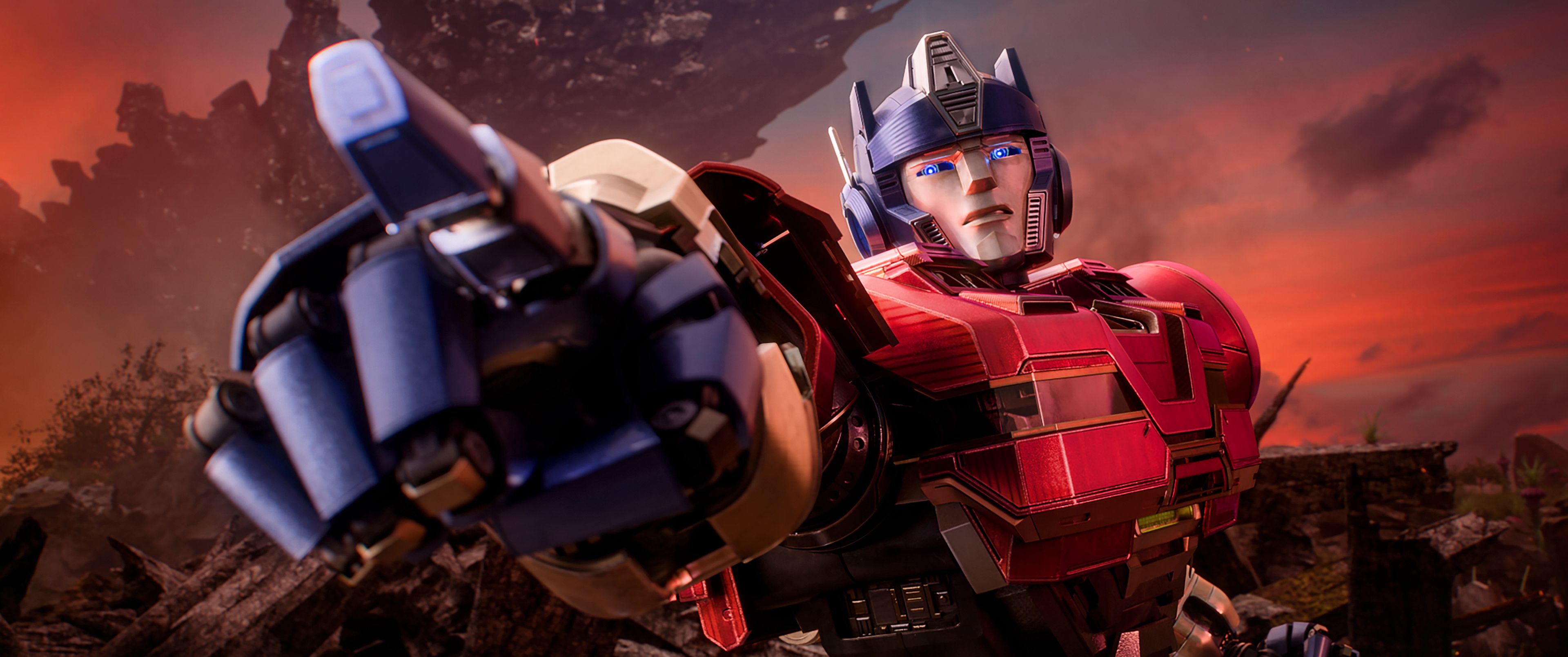 This image released by Paramount Pictures shows character Orion Pax/Optimus Prime, voiced by Chris Hemsworth, in a scene from "Transformers One." (Paramount Pictures via AP)