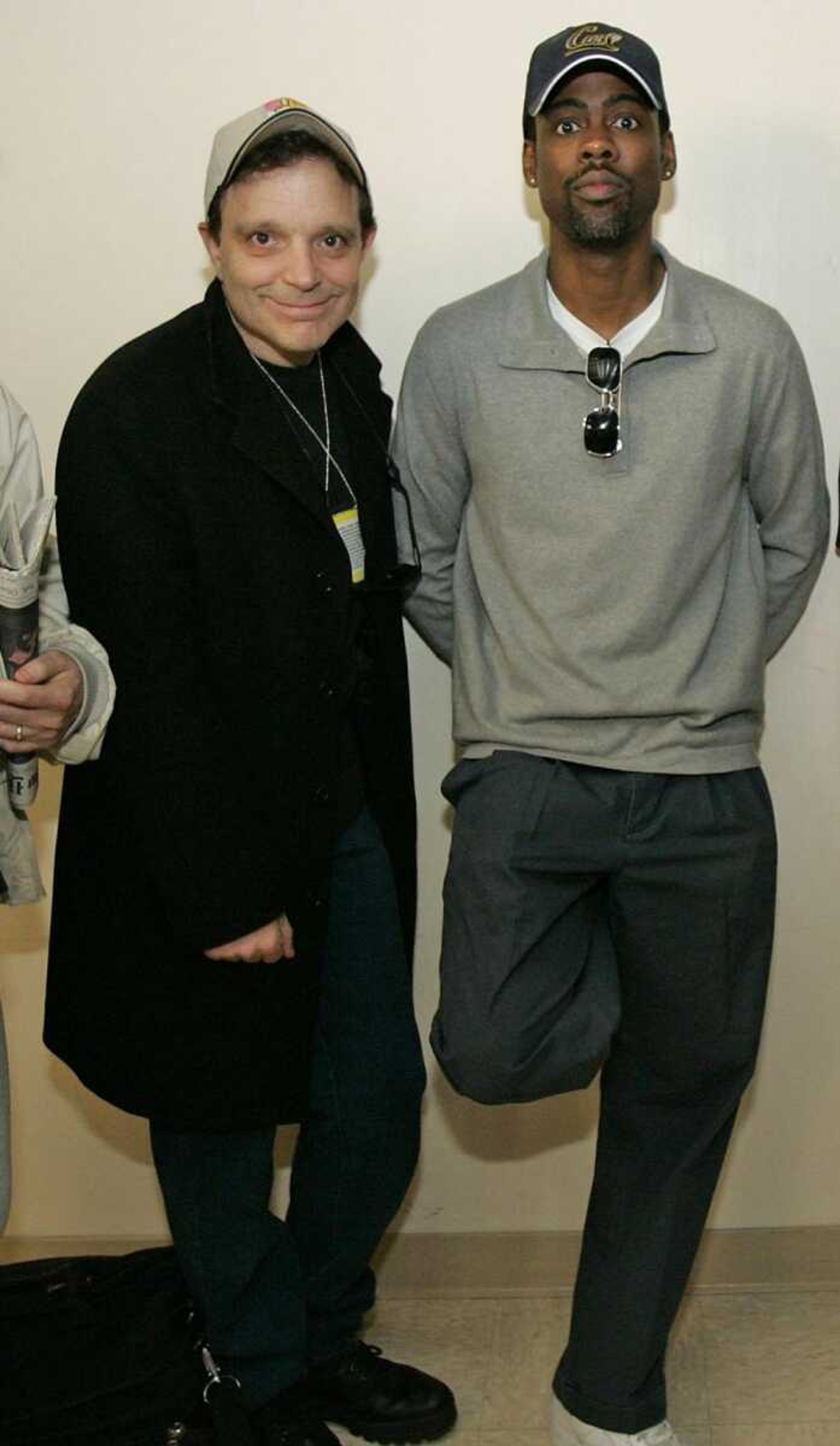 Actor and comedian Chris Rock, right, poses with one of his writers Richard Jeni in this 2005 file photo, at the Kodak Theatre in Los Angeles. Jeni, a standup comedian who played to sold-out crowds and was a regular on the "Tonight Show," died from a gunshot wound in an apparent suicide, police said Sunday, March 11, 2007. (AP Photo/Kevork Djansezian)