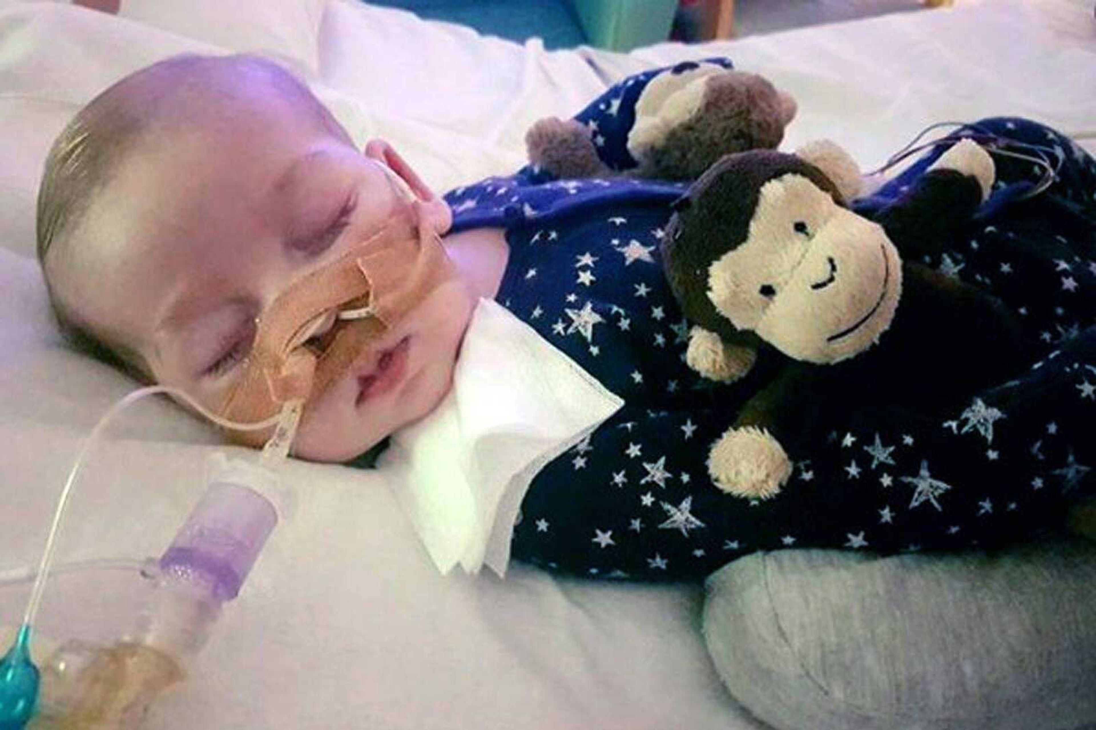 This is an undated hand out photo of Charlie Gard provided by his family, at Great Ormond Street Hospital, in London. The parents of a terminally-ill baby boy lost the final stage of their legal battle on Tuesday, June27, 2017 to take him out of a British hospital to receive treatment in the U.S., after a European court agreed with previous rulings that the baby should be taken off life support. (Family of Charlie Gard via AP)