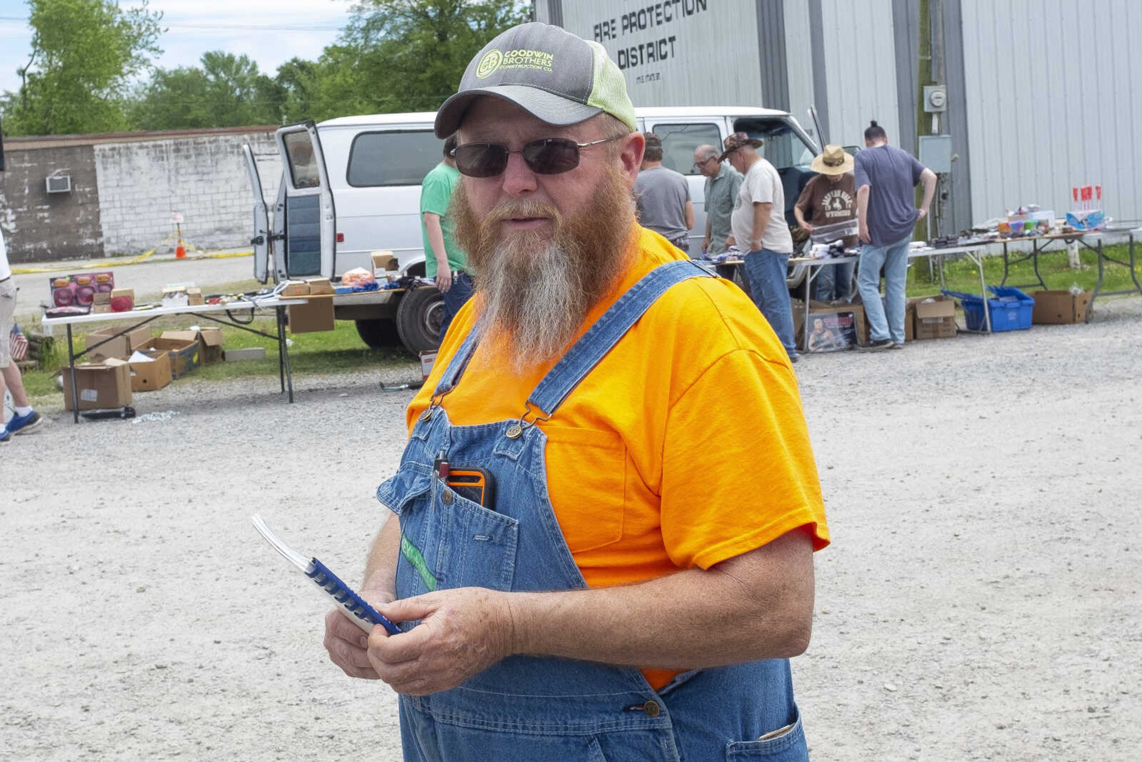 Leon Moore of Perryville, Missouri, poses for a photo at a sale in Delta during the 100-Mile Yard Sale on Saturday, May 23, 2020, along Highway 25.&nbsp;