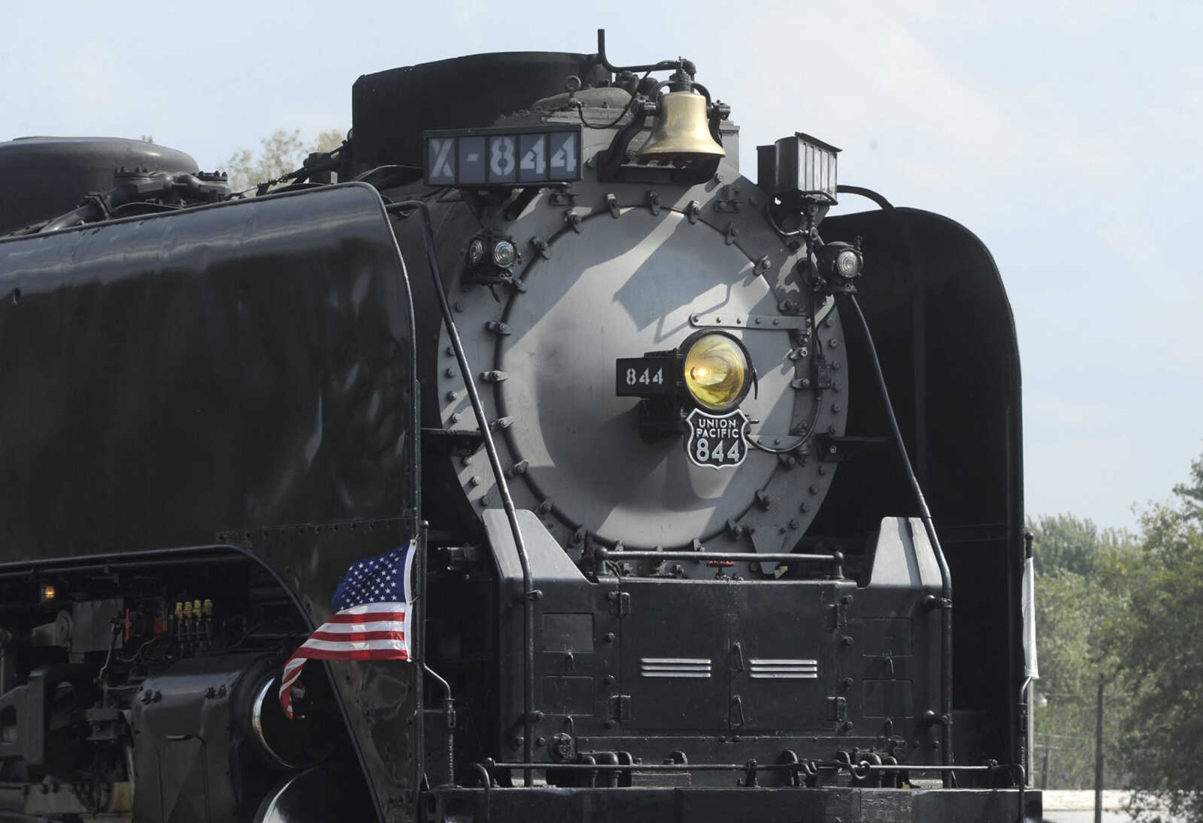 FRED LYNCH ~ flynch@semissourian.com
The Union Pacific No. 844 steam locomotive makes a brief stop Wednesday, Oct. 19, 2016 in Scott City while on its way to Memphis.