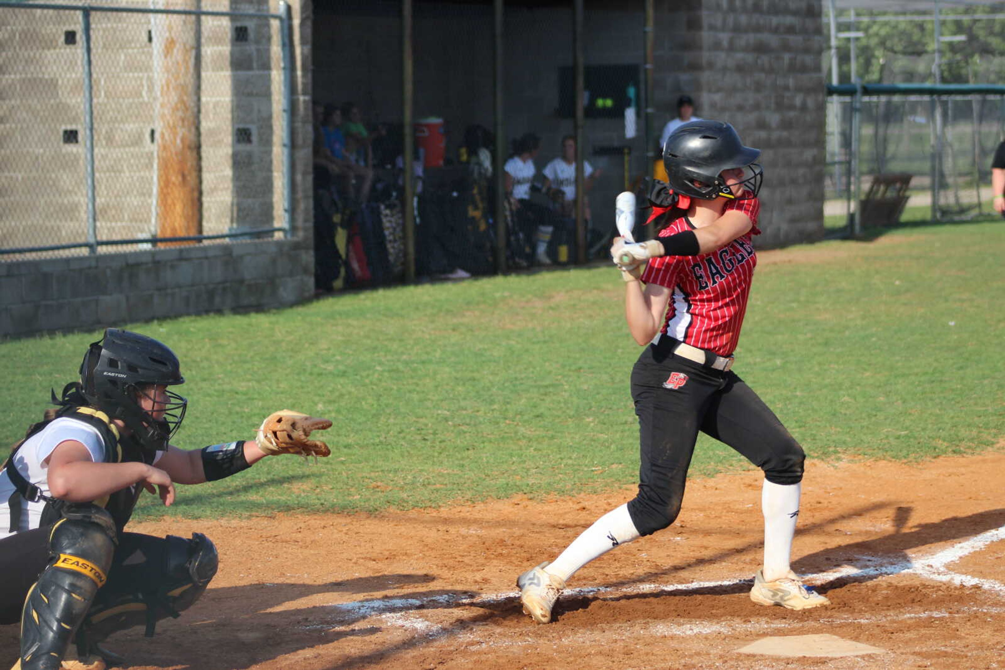 Harper Marshall prepares to swing at the ball Tuesday at Malden.