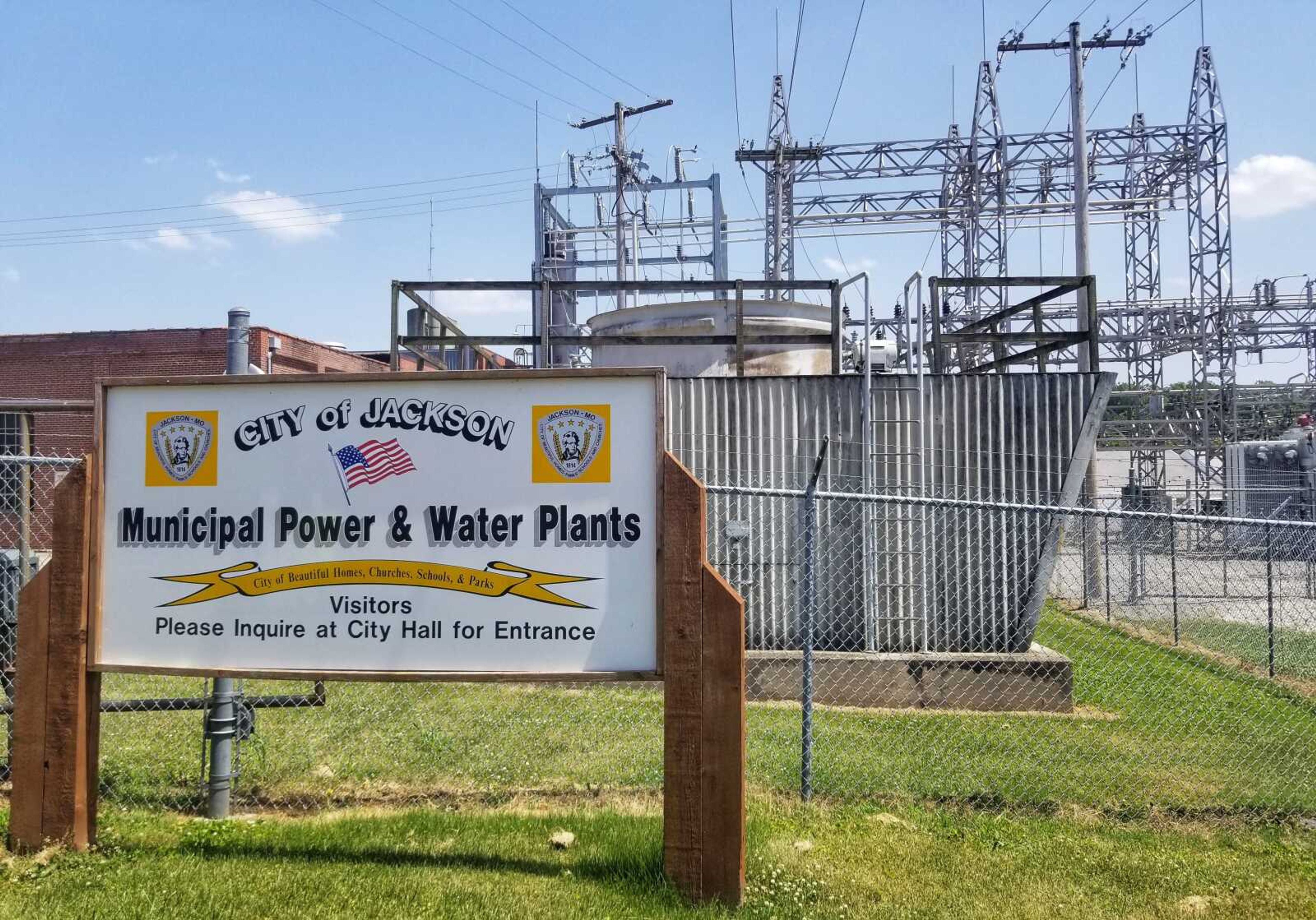 City of Jackson has its municipal power and water plants at the corner of Eastview Court and Florence Street. Municipal officials are asking residents to conserve energy this week because of the extreme heat. Jackson, unlike many communities, buys electricity through a pool arrangement and can generate power if needed.