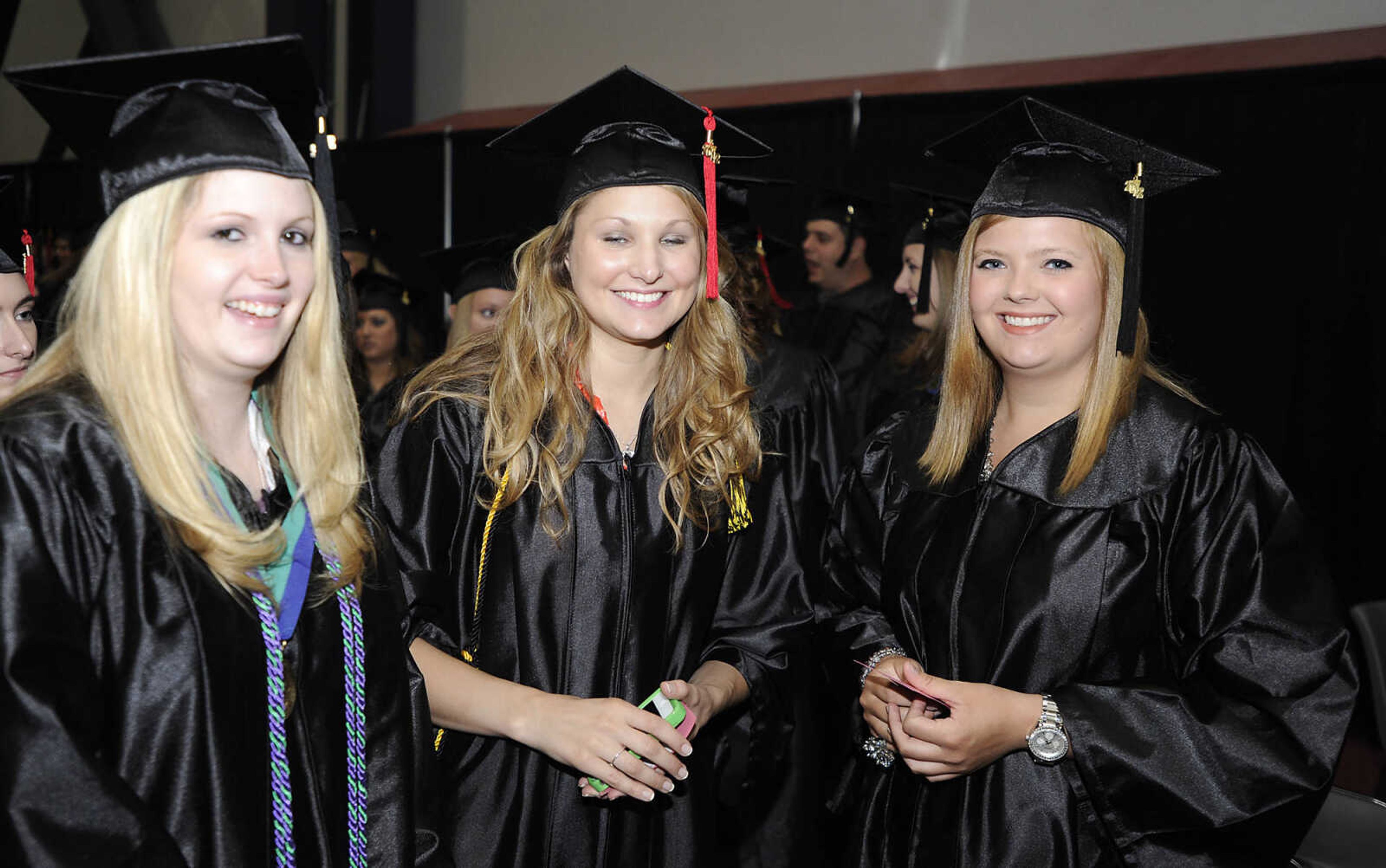 Southeast Missouri State University graduates before 2012 Spring Commencement Exercises Saturday, May 12, at the Show Me Center.