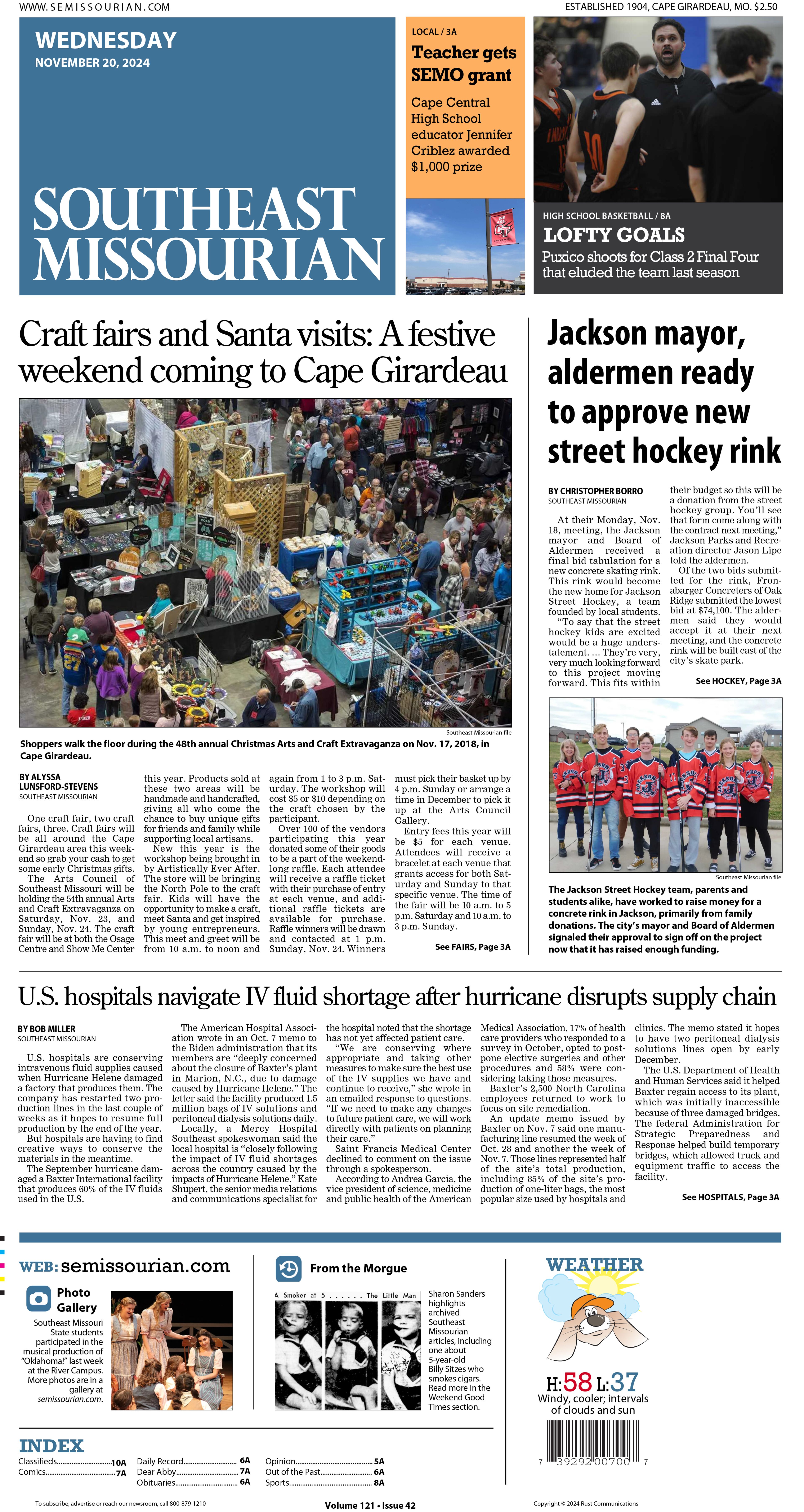 Wednesday, November 20, 2024: E-Edition