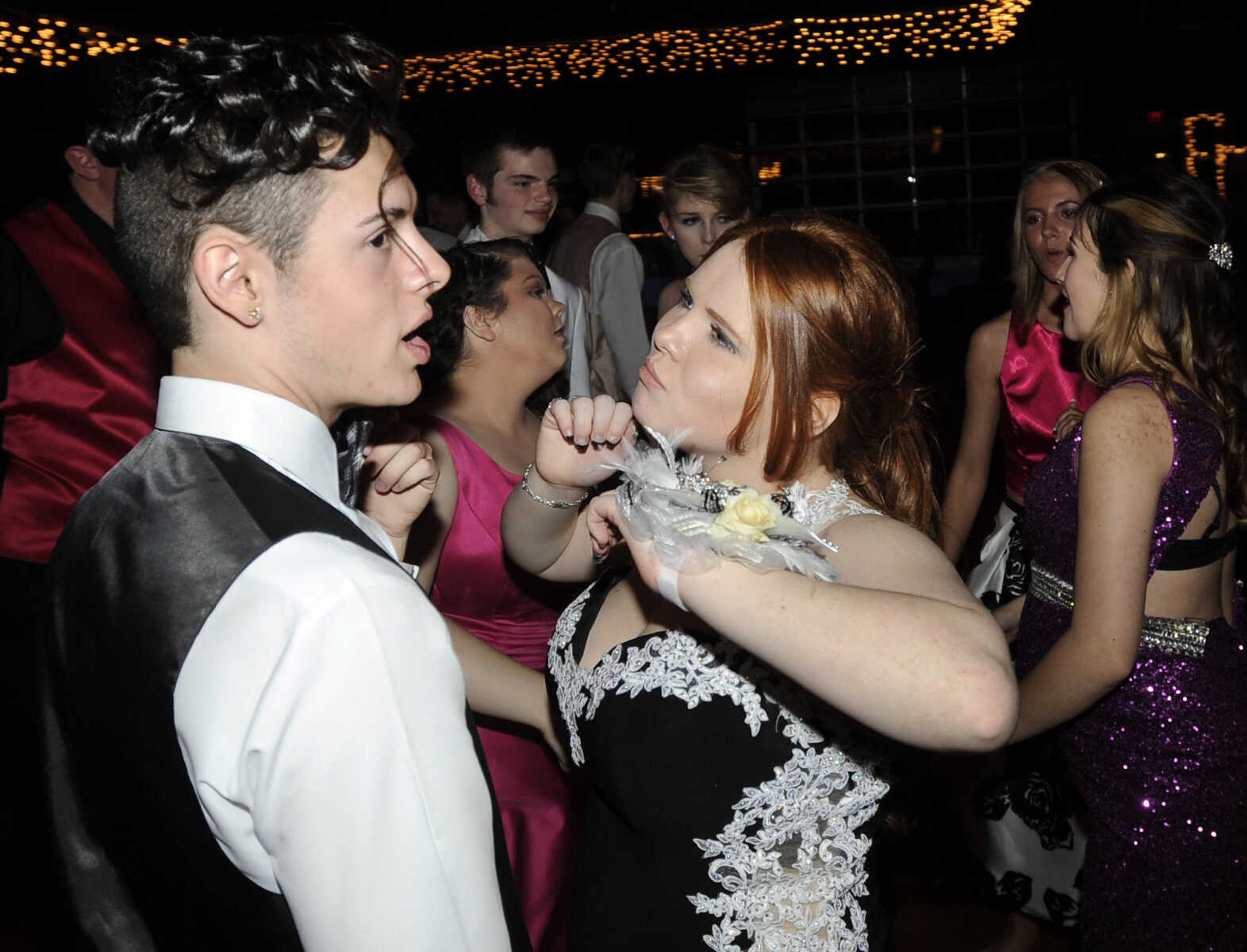 FRED LYNCH ~ flynch@semissourian.com
Scott City High School students dance at their prom Saturday, April 8, 2017 at Deerfield Lodge.