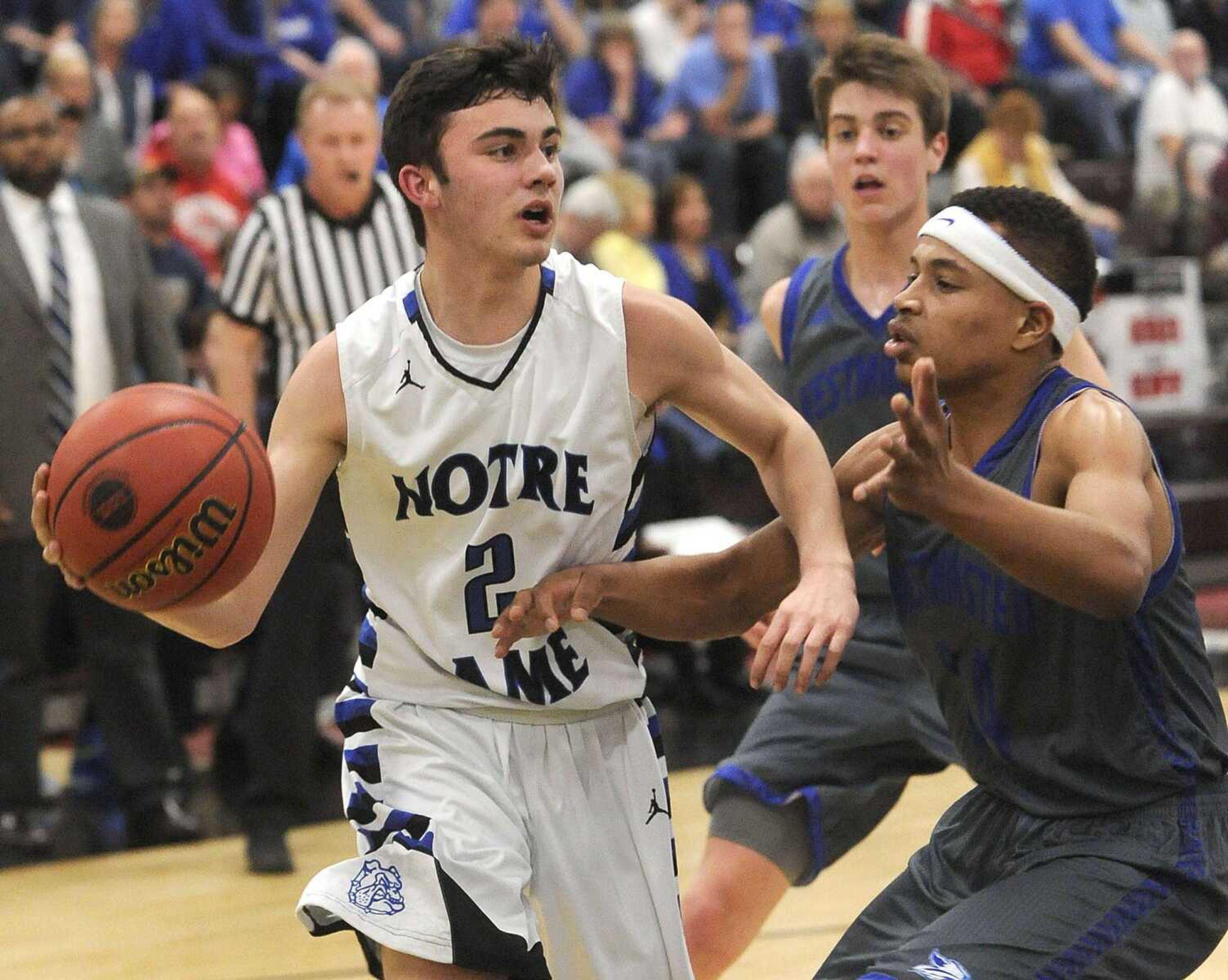 Notre Dame junior Blake Bauwens is the lone returning starter on a Bulldogs team that finished third in Class 4 last season. (Southeast Missourian file)