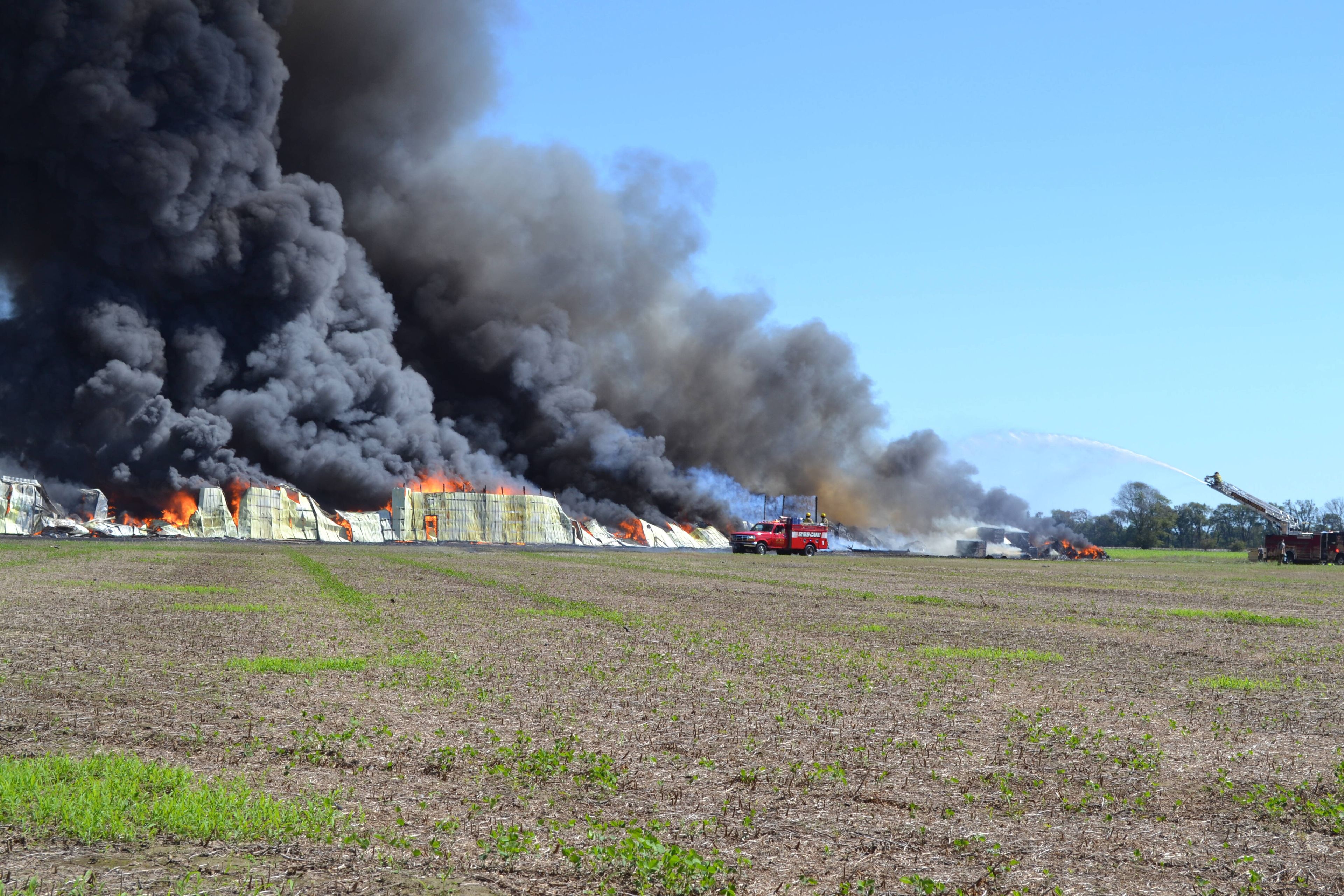 Multiple agencies respond to a commercial structure fire  just before 1 p.m. Thursday, Oct. 3, on U.S. 61, just south of Sikeston in New Madrid County. 