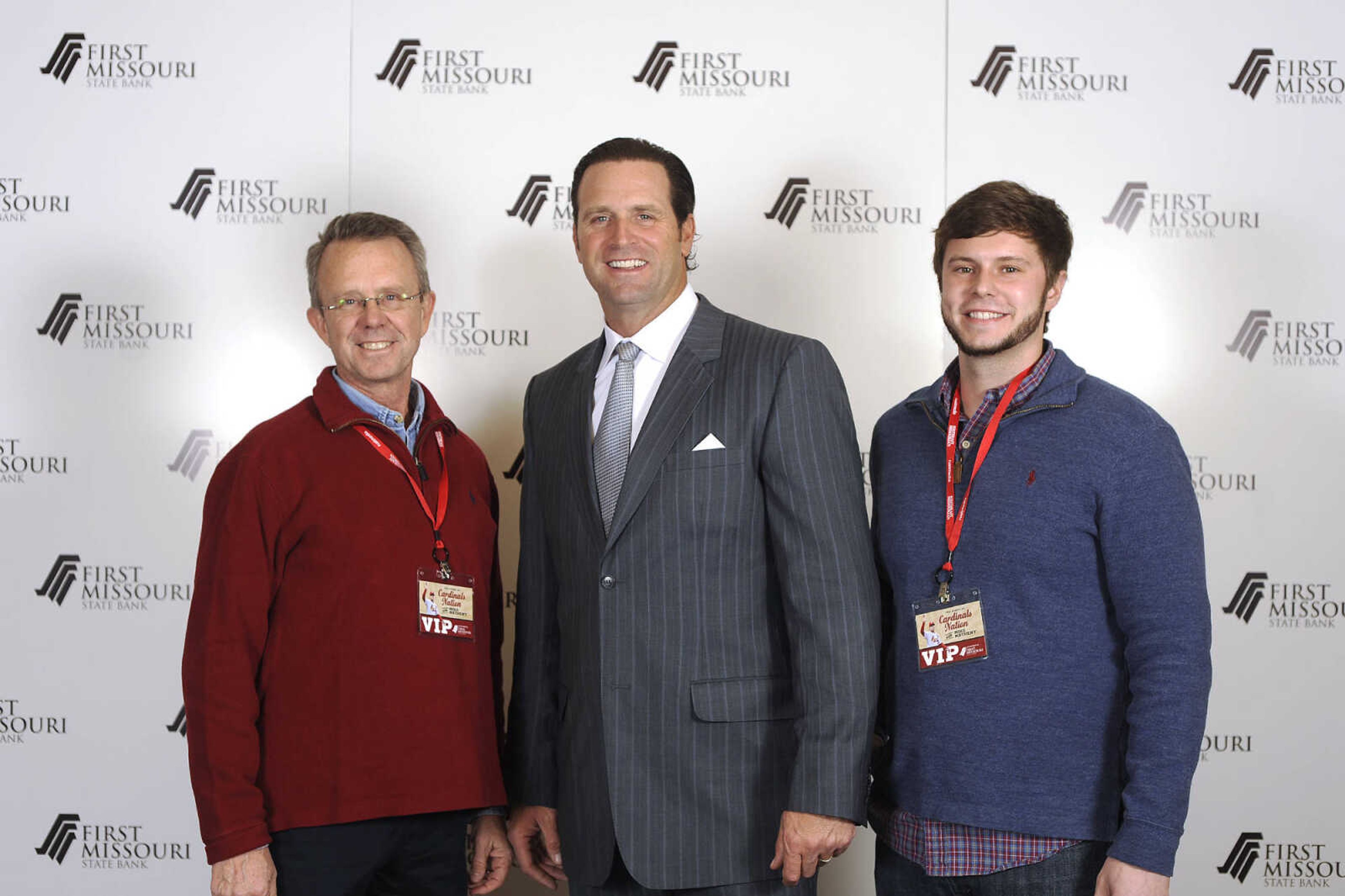 LAURA SIMON ~ lsimon@semissourian.com

Mike Matheny, manager of the St. Louis Cardinals, poses with fans during a VIP reception, Wednesday, Dec. 2, 2015, at Southeast Missouri State University's River Campus. "The State of Cardinals Nation" was presented by First Missouri State Bank.