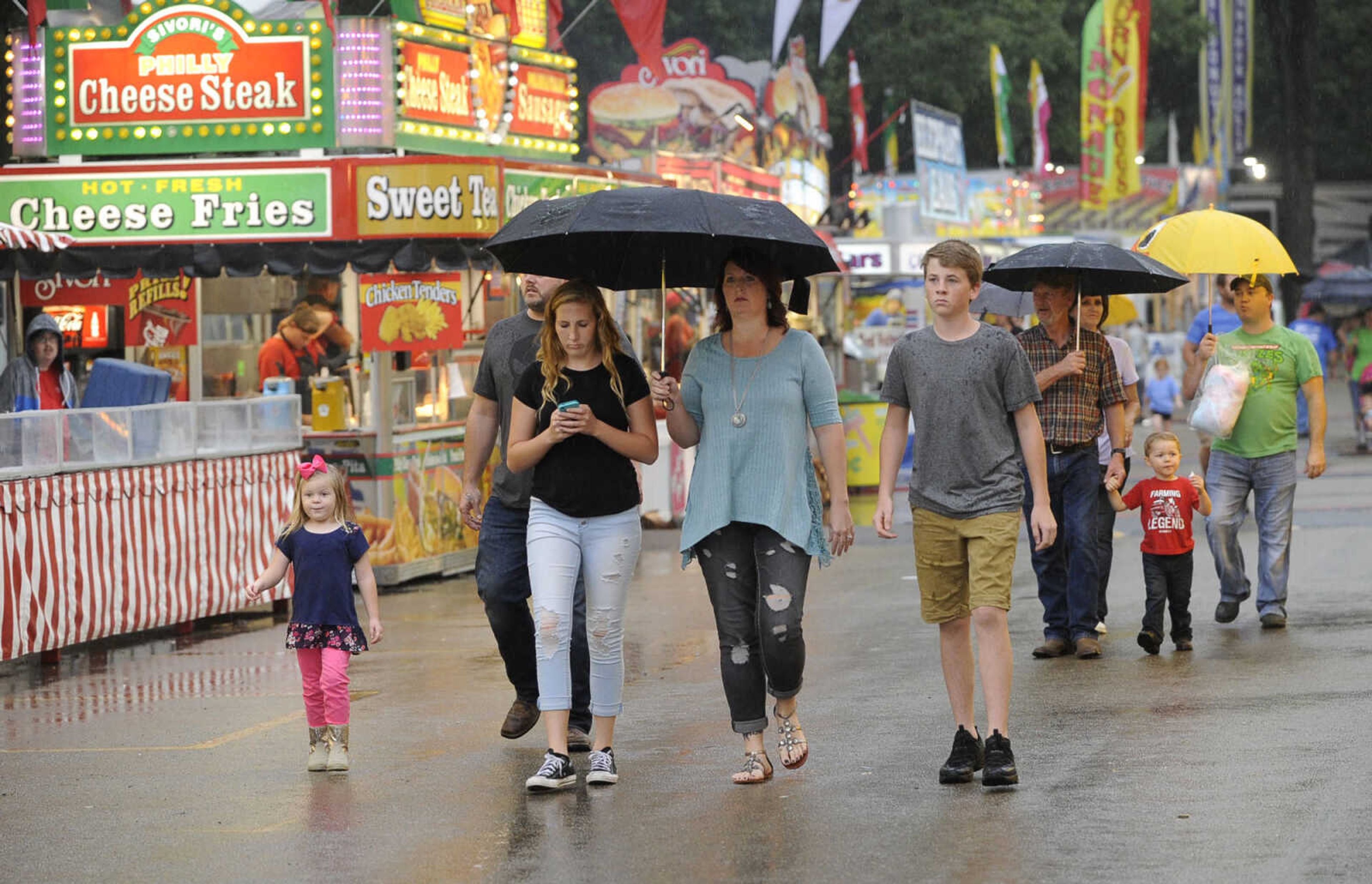 A rainy Thursday, Sept. 15, 2016 at the SEMO District Fair in Cape Girardeau.