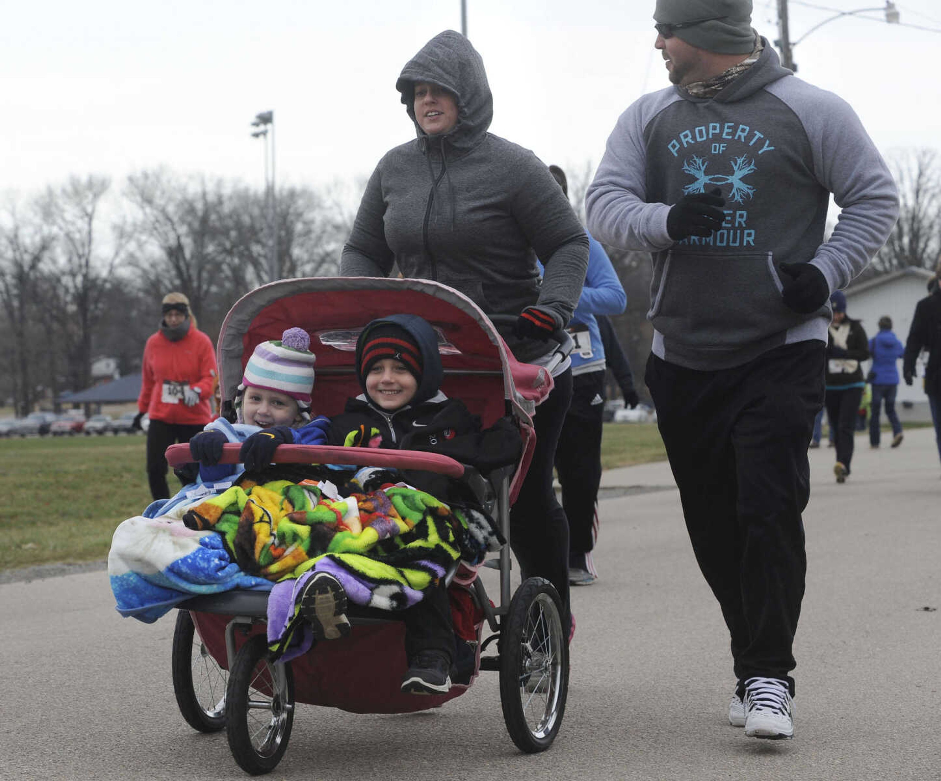 The myTEAM TRIUMPH Resolution 5K run Thursday, Jan. 1, 2015 at Arena Park in Cape Girardeau.