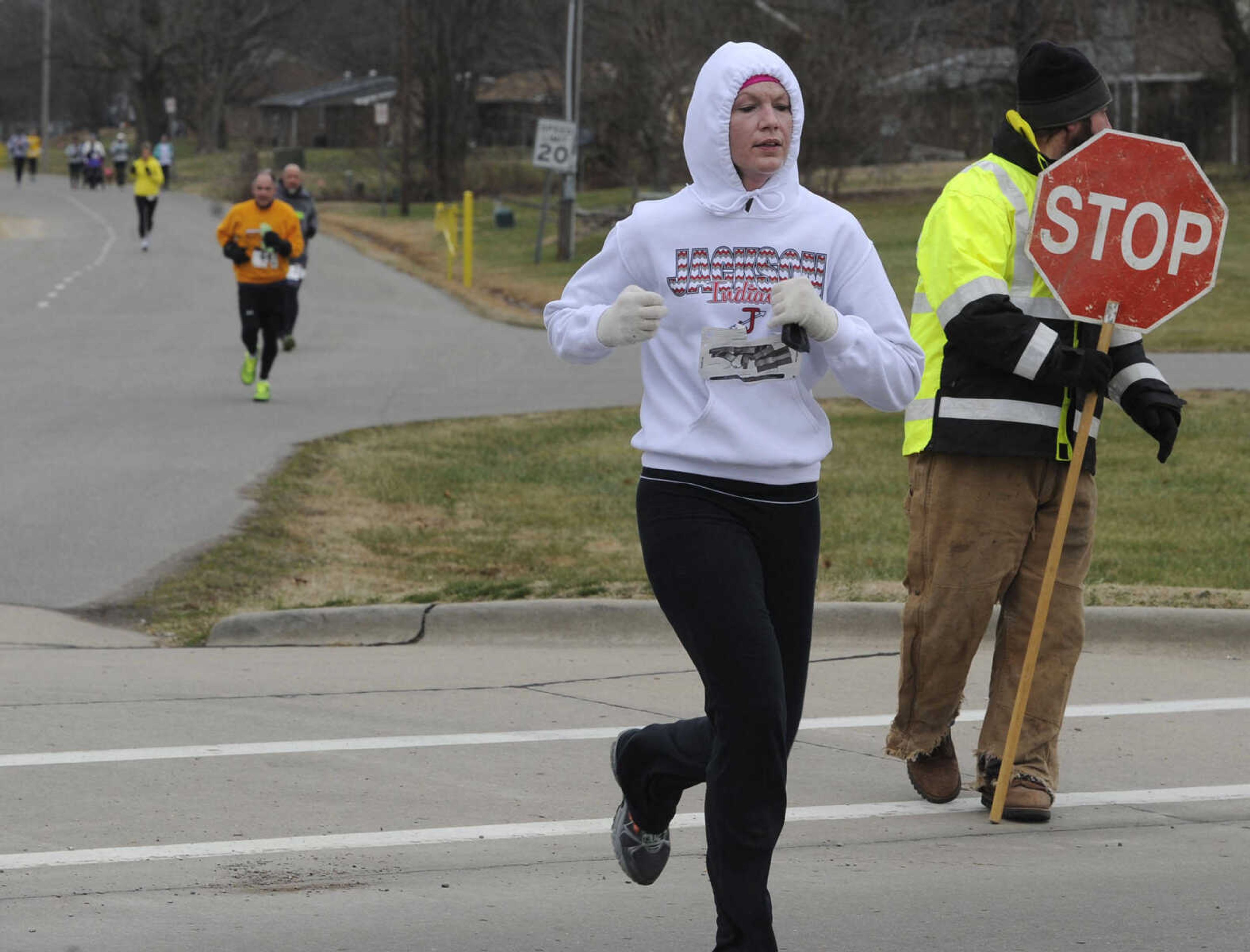 The myTEAM TRIUMPH Resolution 5K run Thursday, Jan. 1, 2015 at Arena Park in Cape Girardeau.