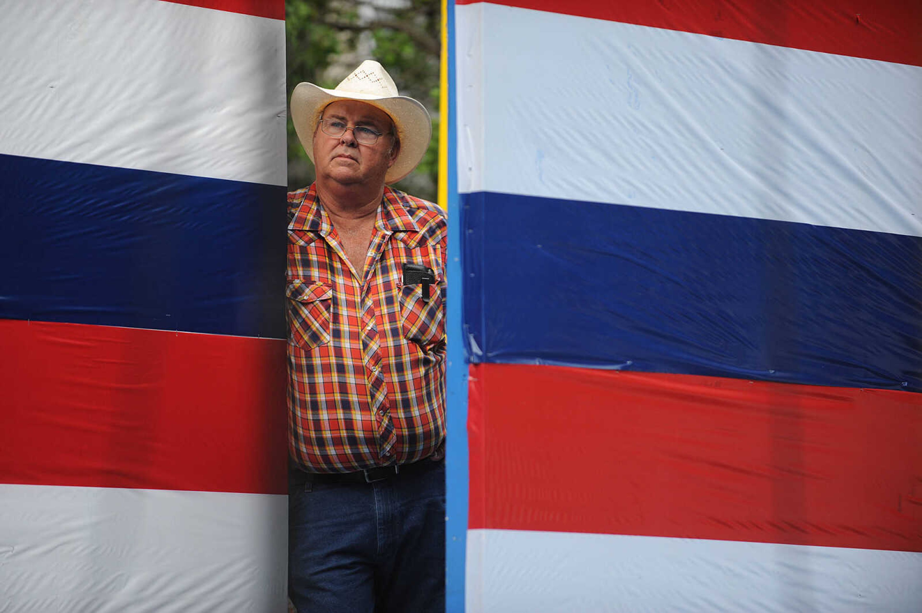 GLENN LANDBERG ~ glandberg@semissourian.com

Steve Parker waits backstage during the Senior Idol competition Wednesday, July 23, 2014 in Jackson as part of Homecomers.