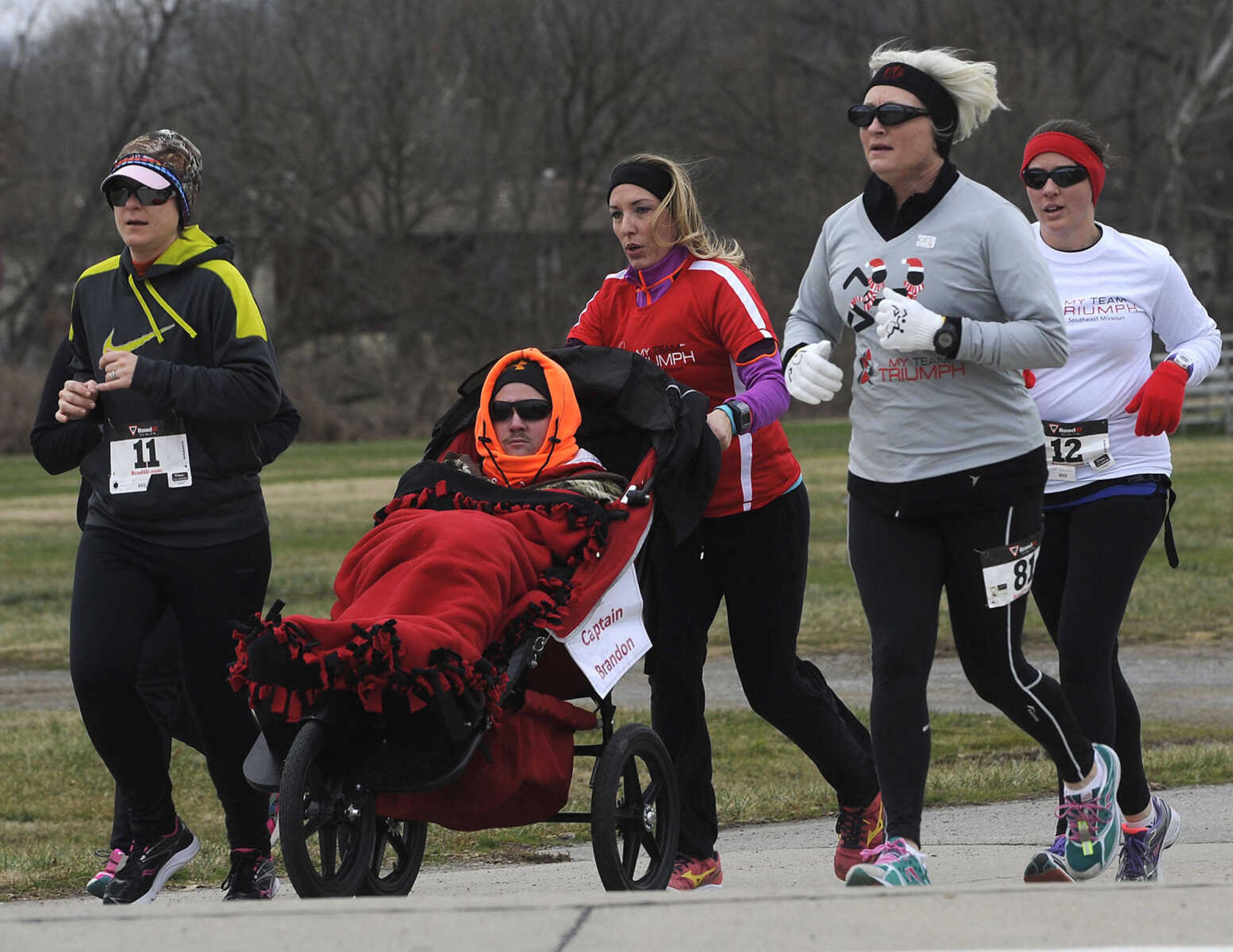 The myTEAM TRIUMPH Resolution 5K run Thursday, Jan. 1, 2015 at Arena Park in Cape Girardeau.