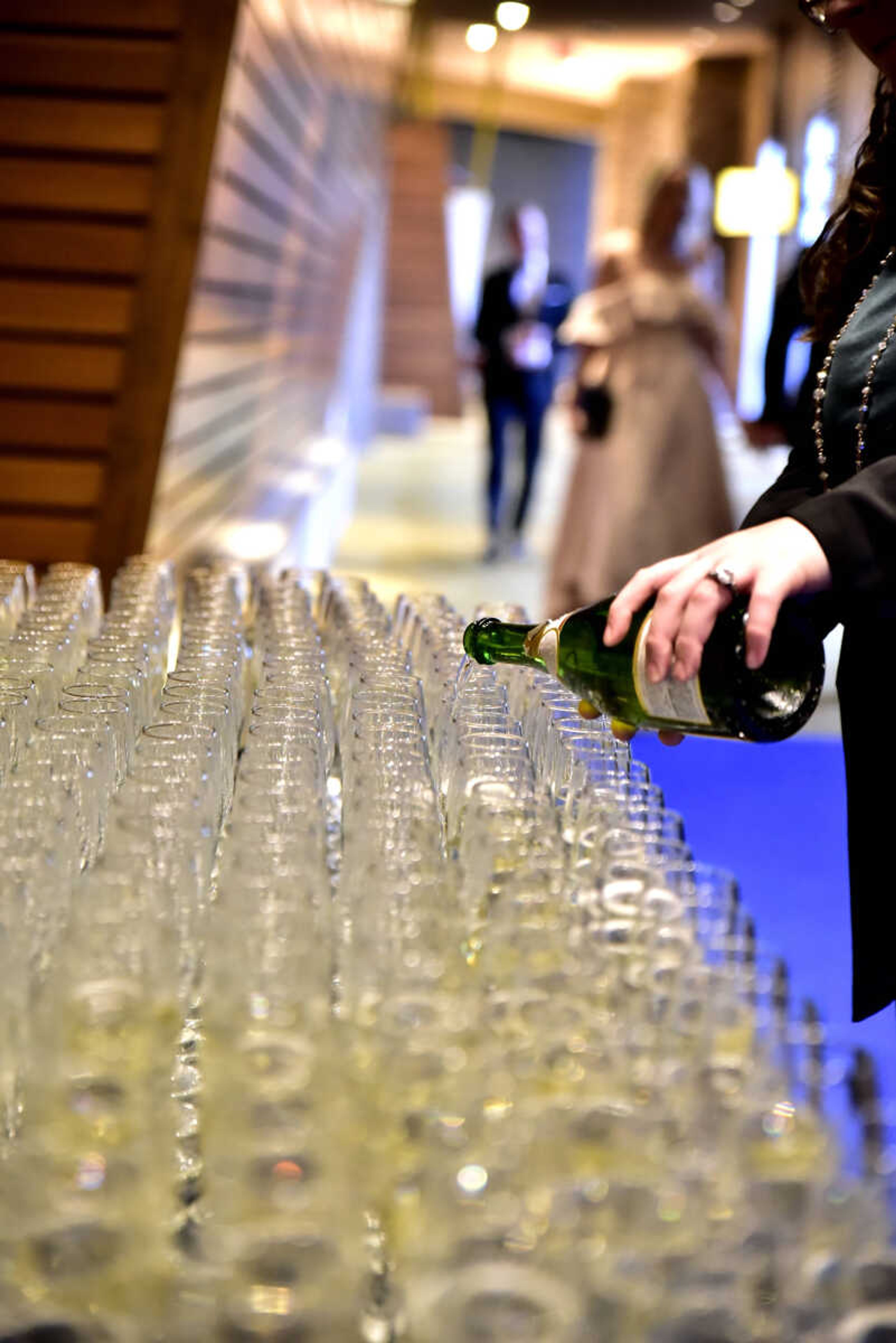 Champagne is poured for guests arrival at the third annual Friends of Saint Francis Gala held at the Isle Casino on March 3, 2018, in Cape Girardeau.