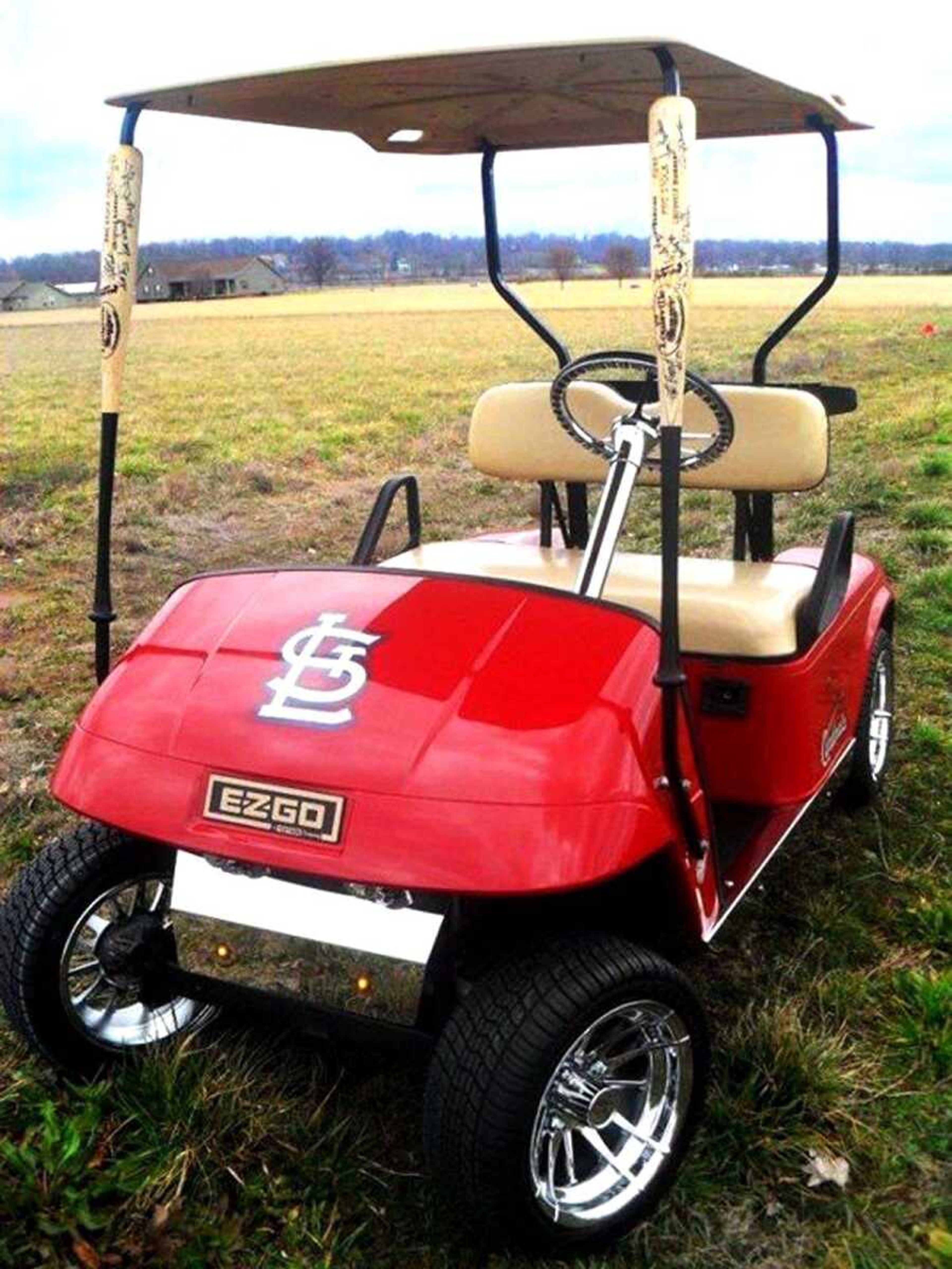 Submitted photo
This St. Louis Cardinals modified golf cart signed by 21 former players, including several Hall of Famers, will be one of the items raffled at the Celebrate Hope fundraiser on Saturday.