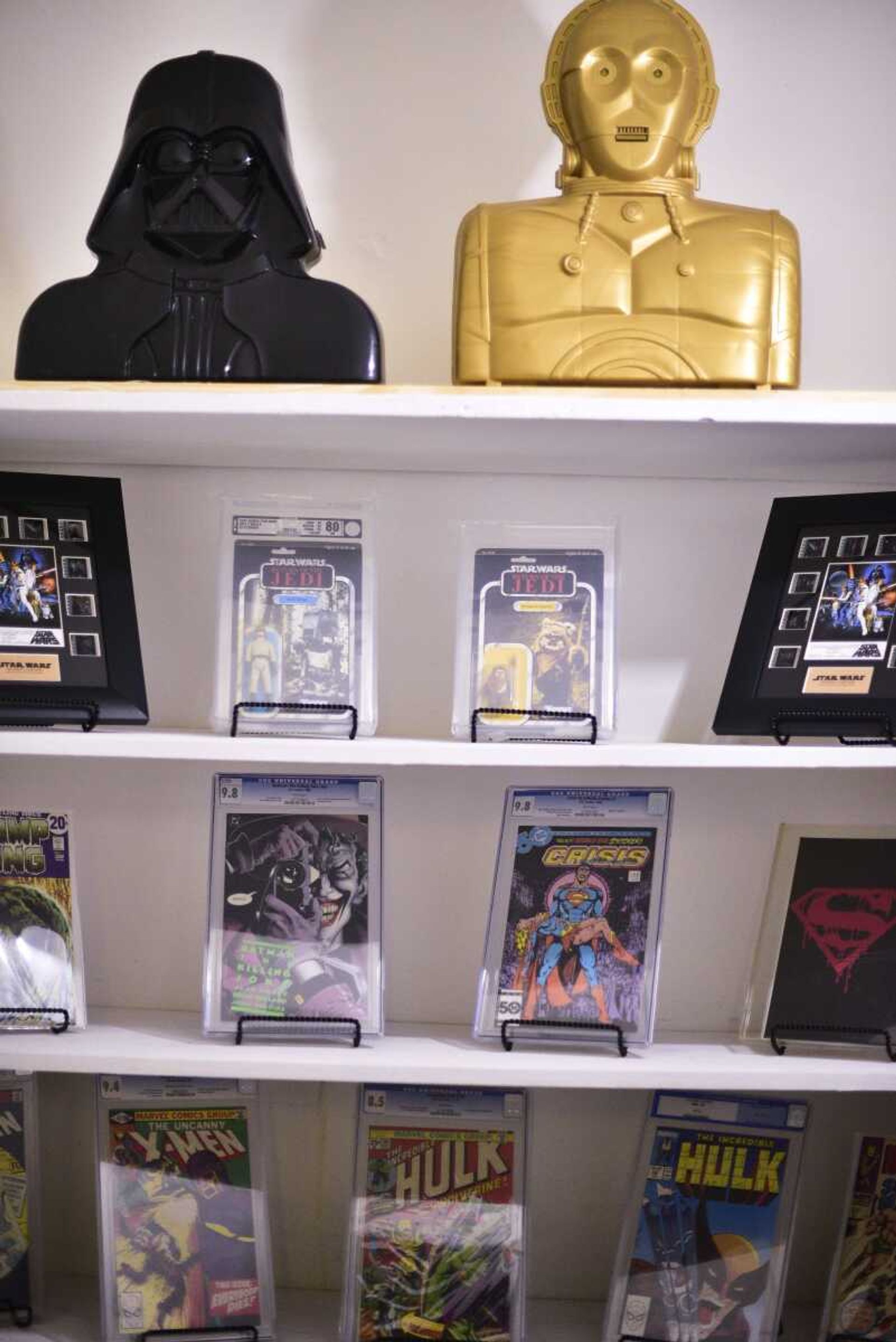 A collection of comic books is on display inside The Toy Bomb on Wednesday at 521 Broadway in Cape Girardeau.