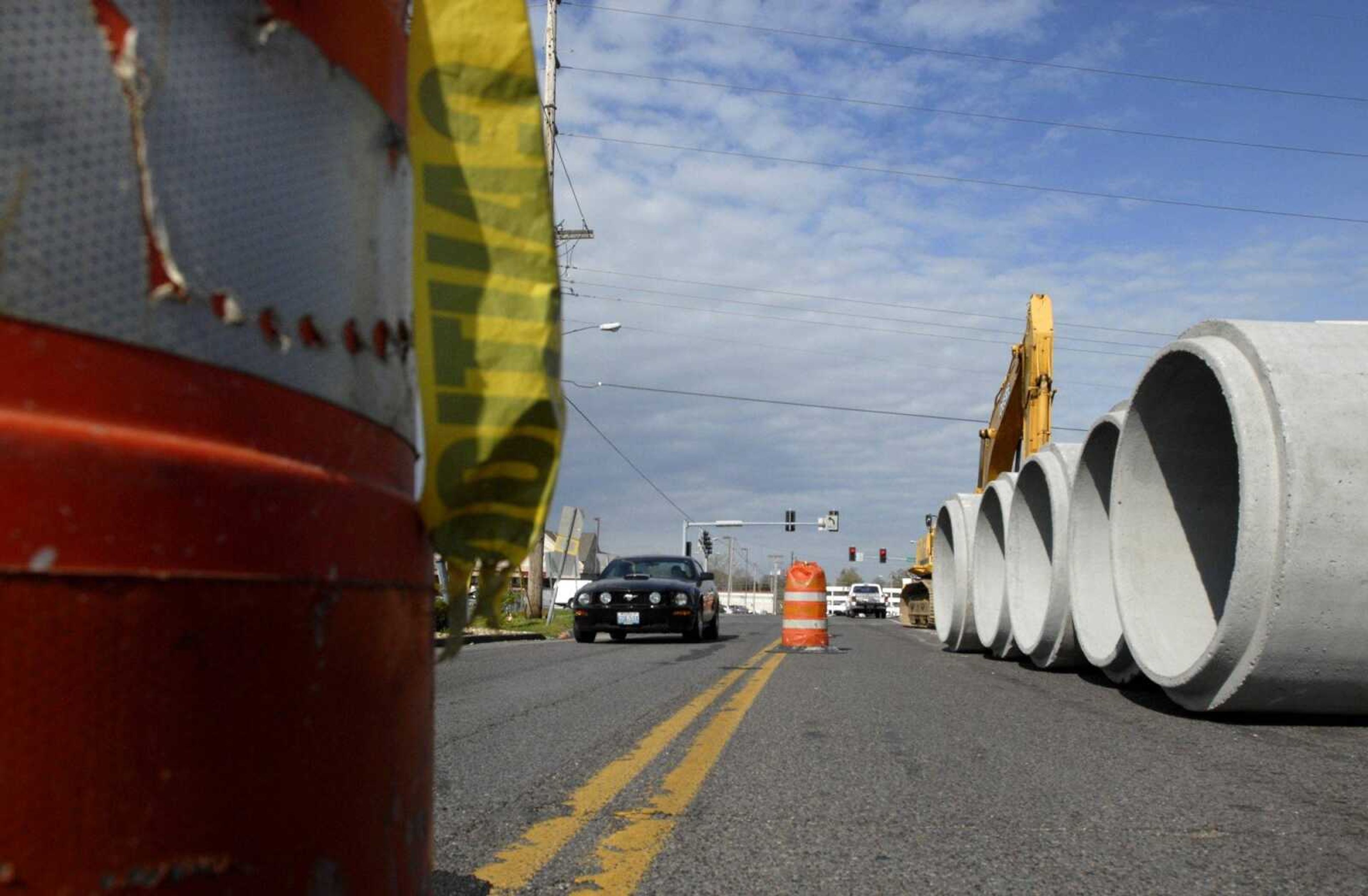 Crews made preparation for work on another phase of the Independence Street project in April.
After a year of work, the project is nearing completion. (Kit Doyle)