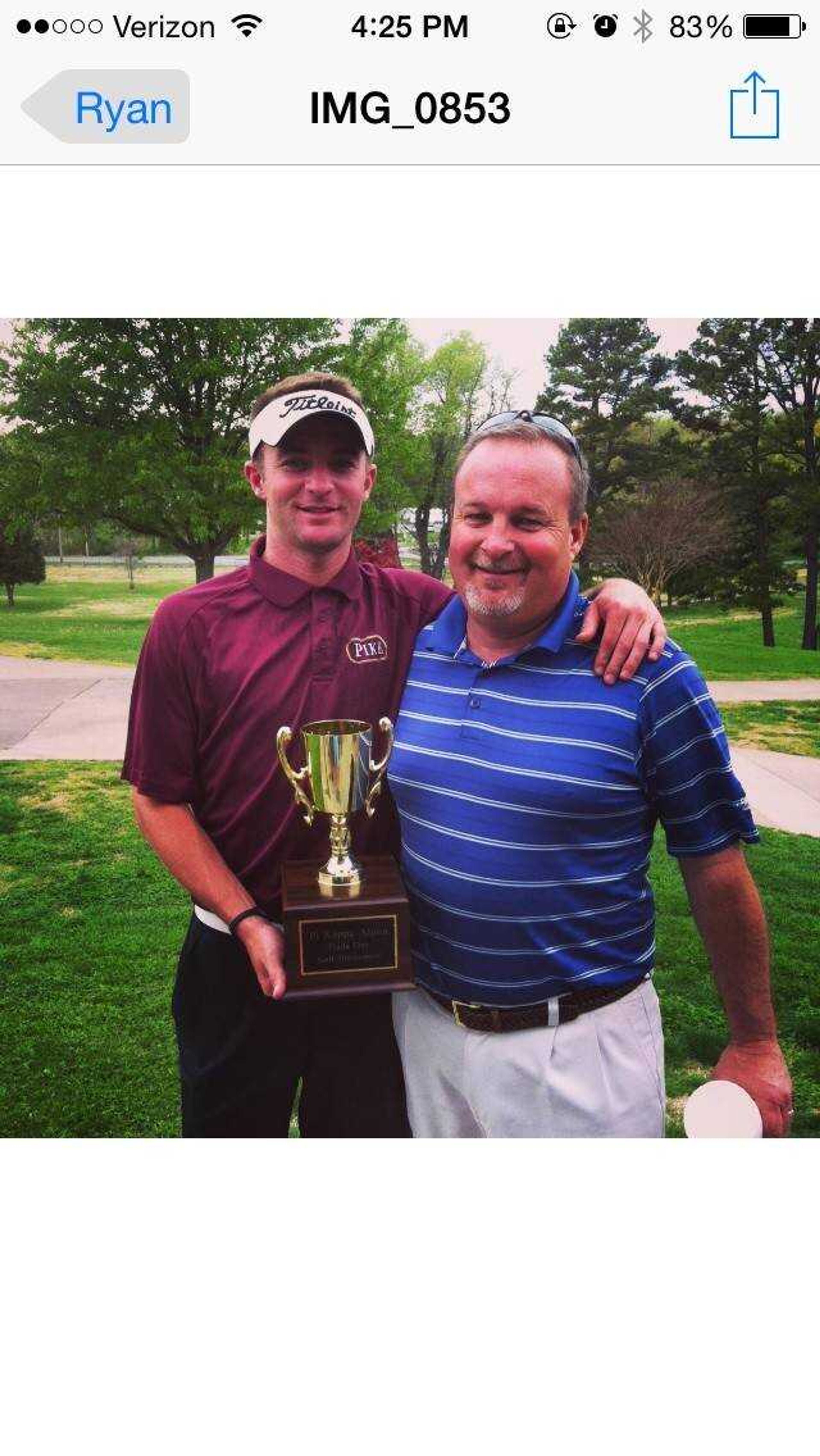 Winners Ryan Jetton and his father