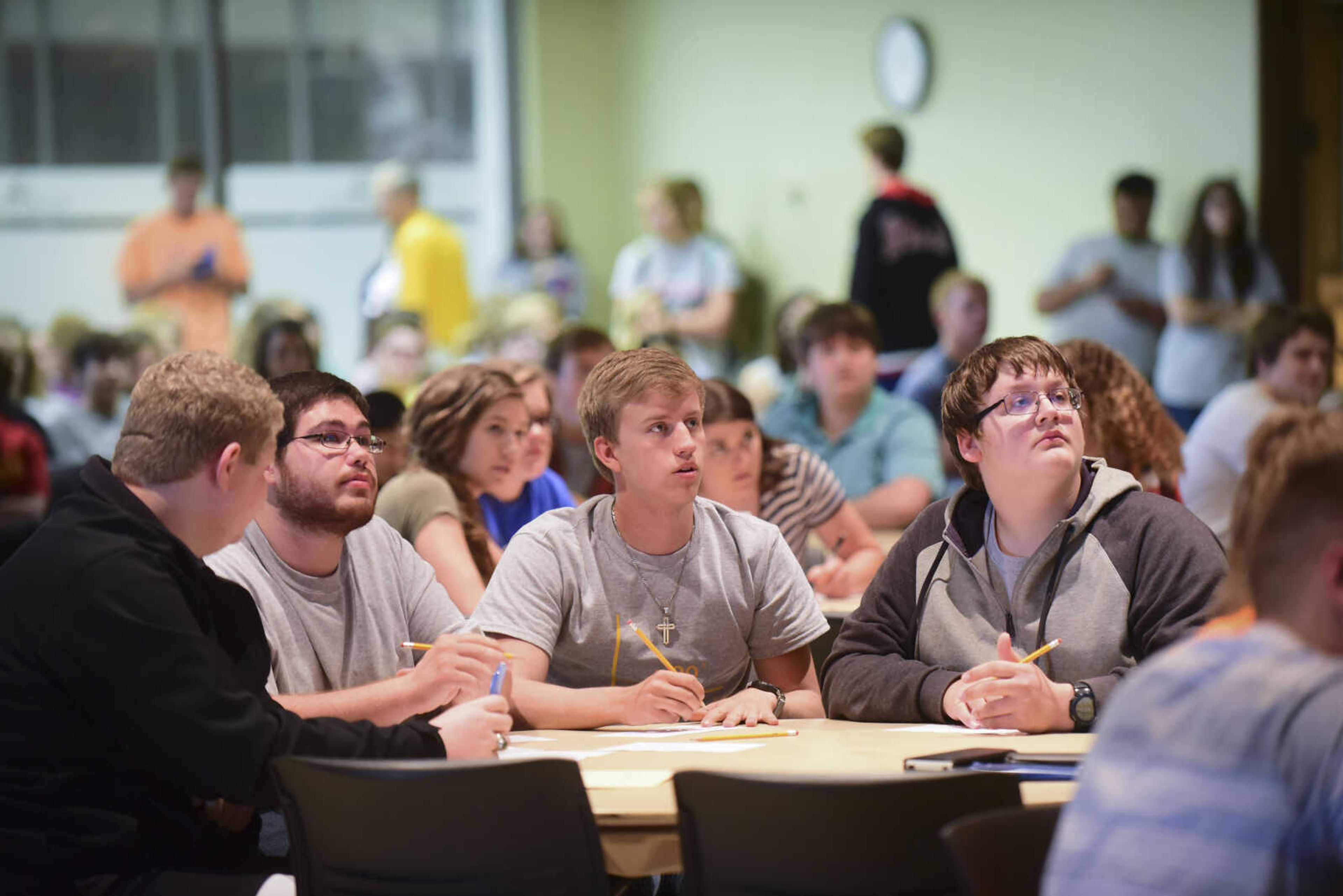 Students compete in the problem-solving event during the 40th annual Math Field Day Tuesday, April 18, 2017 at the University Center on the campus of Southeast Missouri State University in Cape Girardeau.