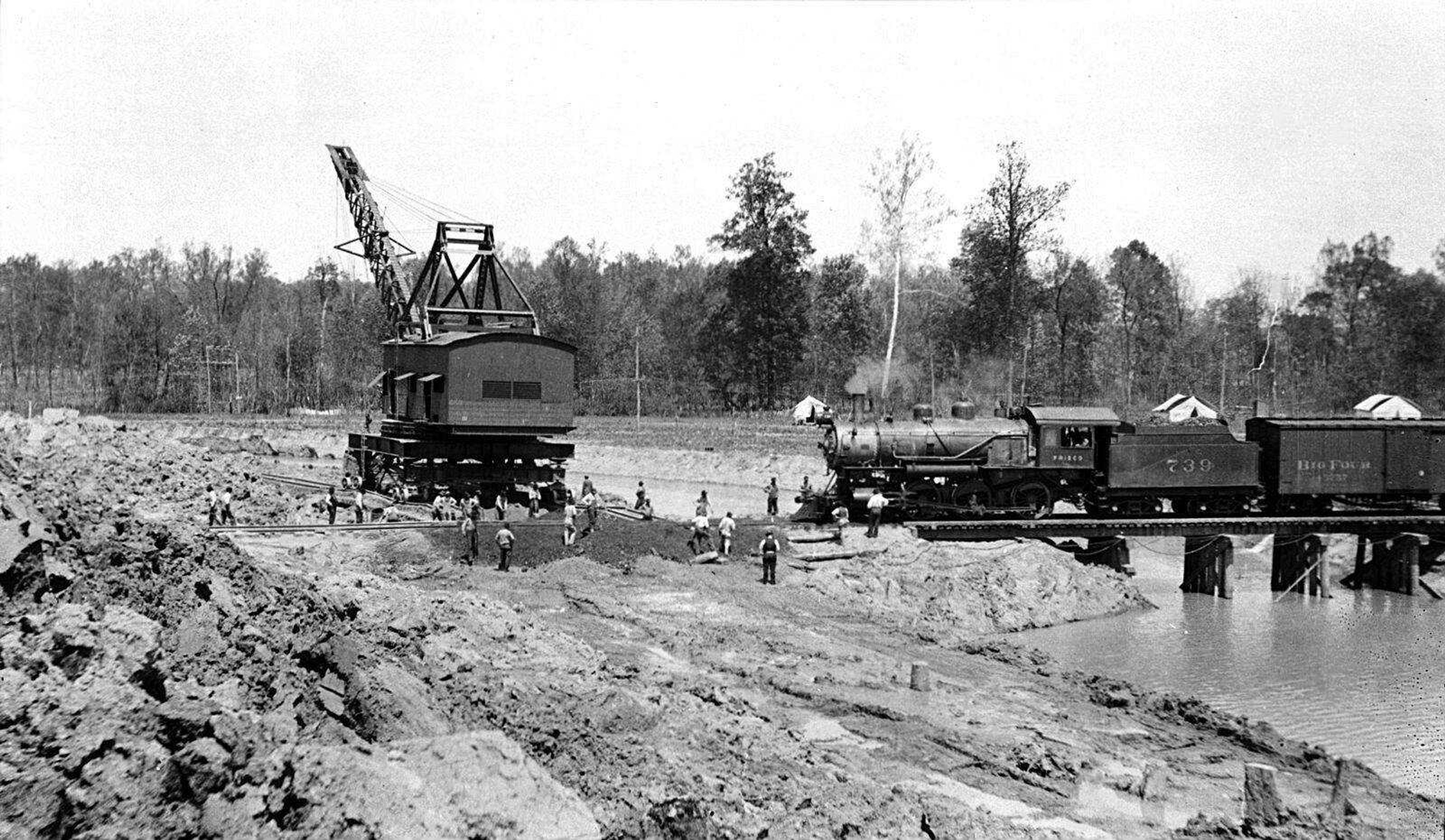 This was typical dredge equipment used in the Little River Drainage District with supplies being brought in by railroad. (Little River Drainage District ~ submitted photo)