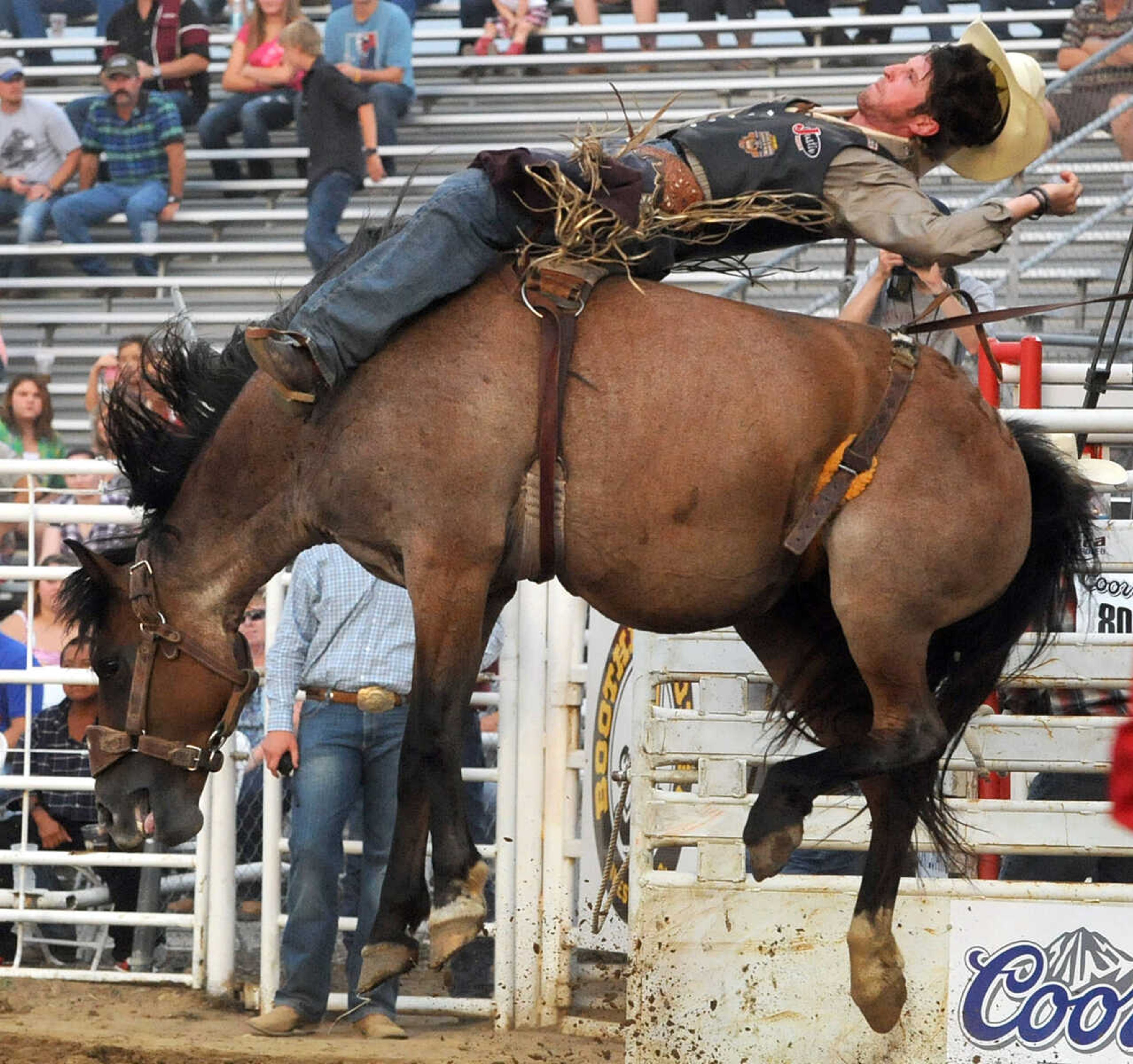 LAURA SIMON ~ lsimon@semissourian.com
The Jaycee Bootheel Rodeo Wednesday night, Aug. 8, 2012 in Sikeston, Mo.