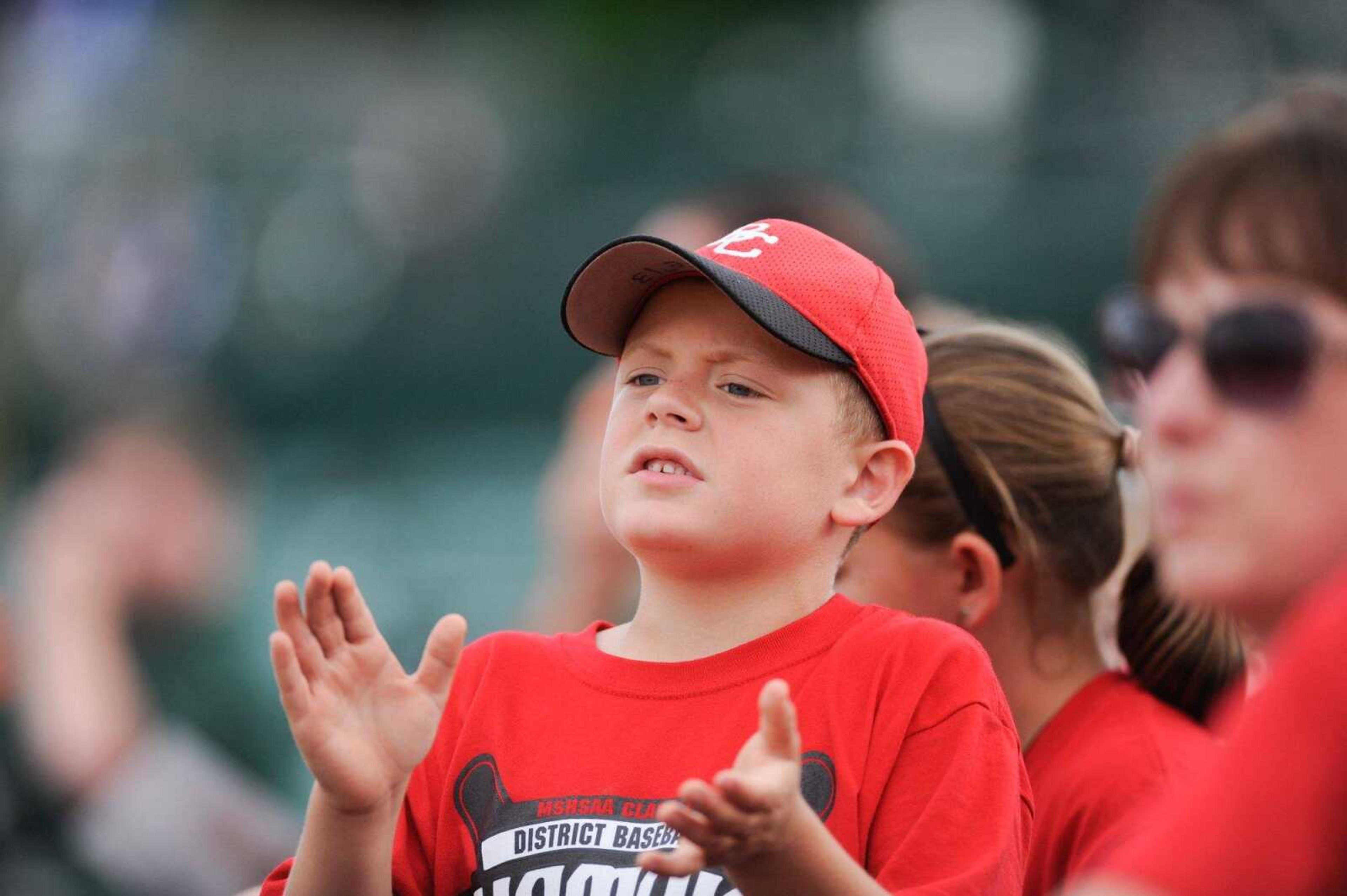 Bell City fans take in a Class 1 semifinal against Northwest, Tuesday, June 2, 2015 in O Fallon, Missouri. (Glenn Landberg)