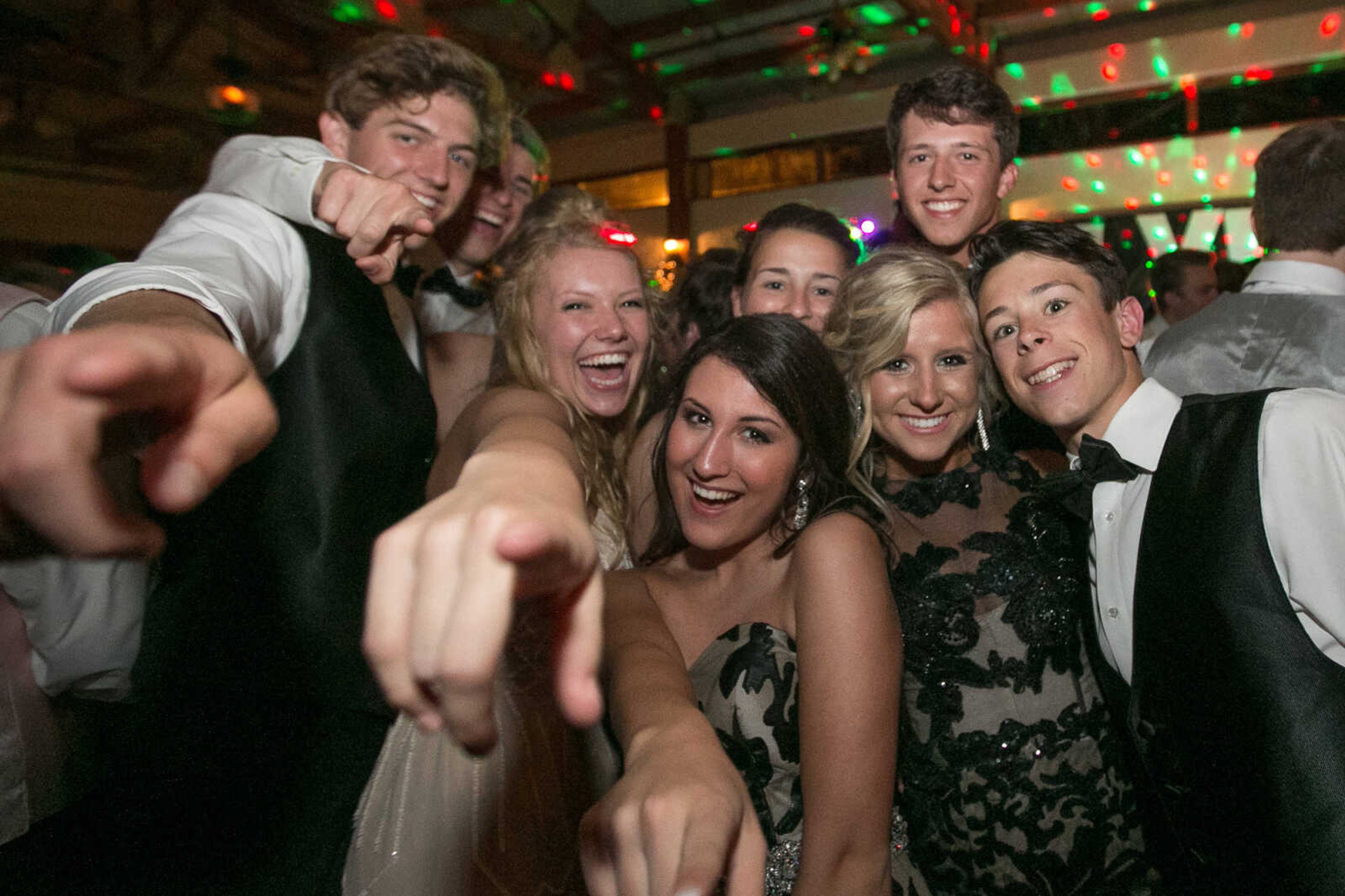 GLENN LANDBERG ~ glandberg@semissourian.com

Students take to the dance floor during the Notre Dame Regional High School prom, "Red Carpet Gala," Friday, April 29, 2016 at Bavarian Halle in Jackson.