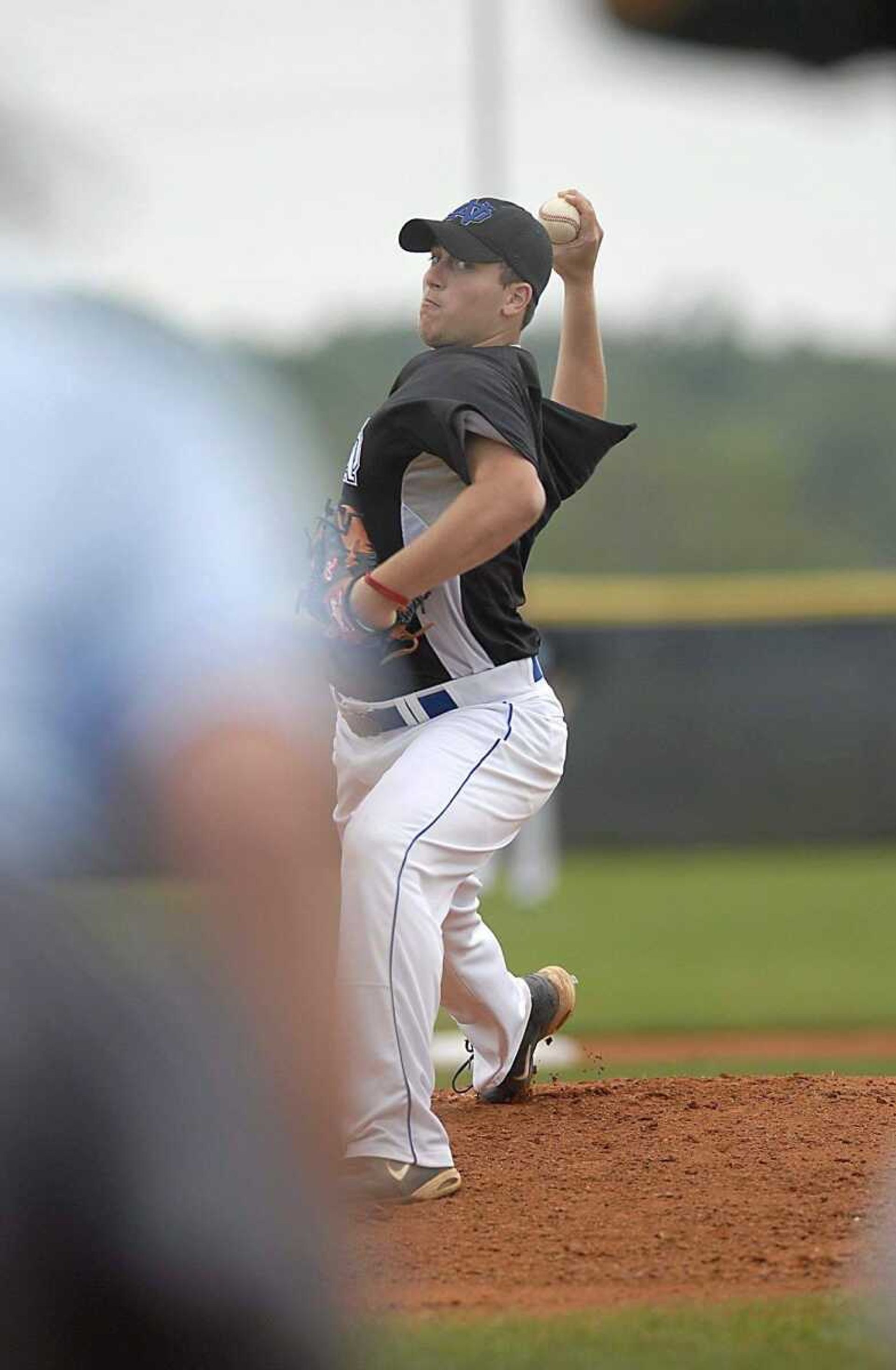 KIT DOYLE ~ kdoyle@semissourian.comNotre Dame's Dylan Drury will be counted to be one of the Bulldogs' top starting pitchers this season.