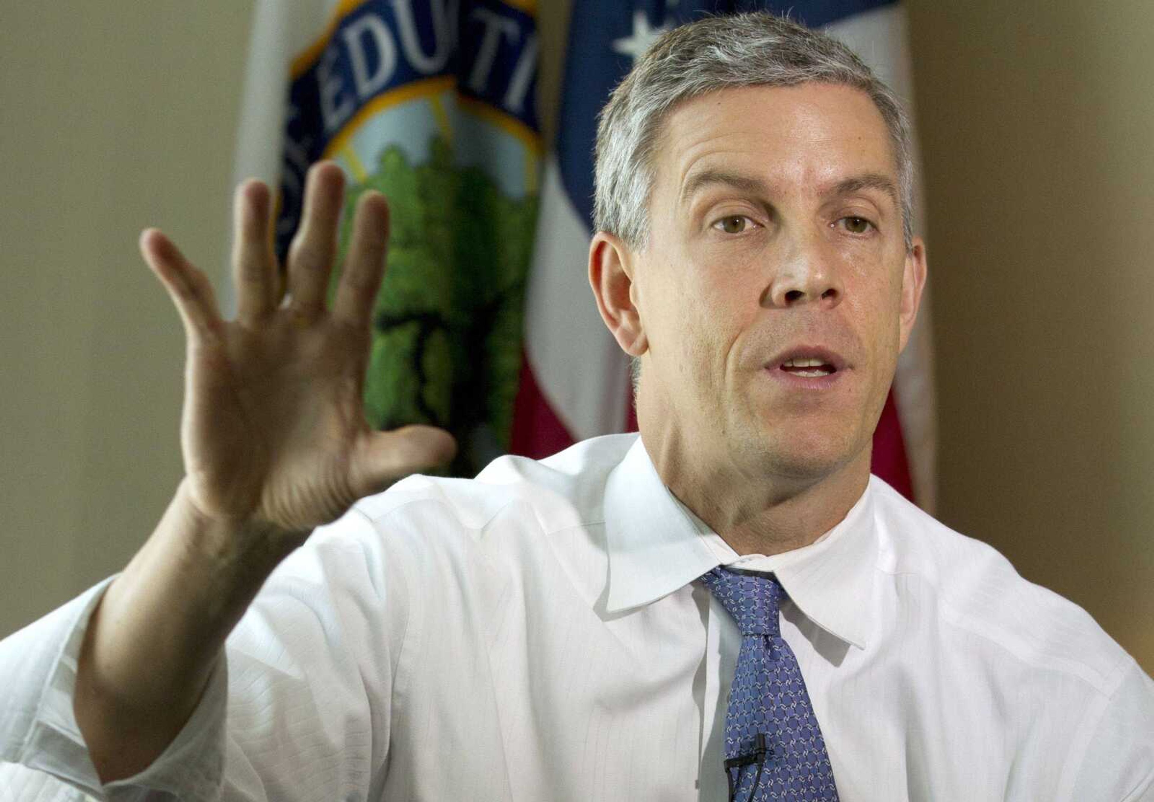 Education Secretary Arne Duncan is interviewed July 19 in Washington. (Jacquelyn Martin ~ Associated Press)