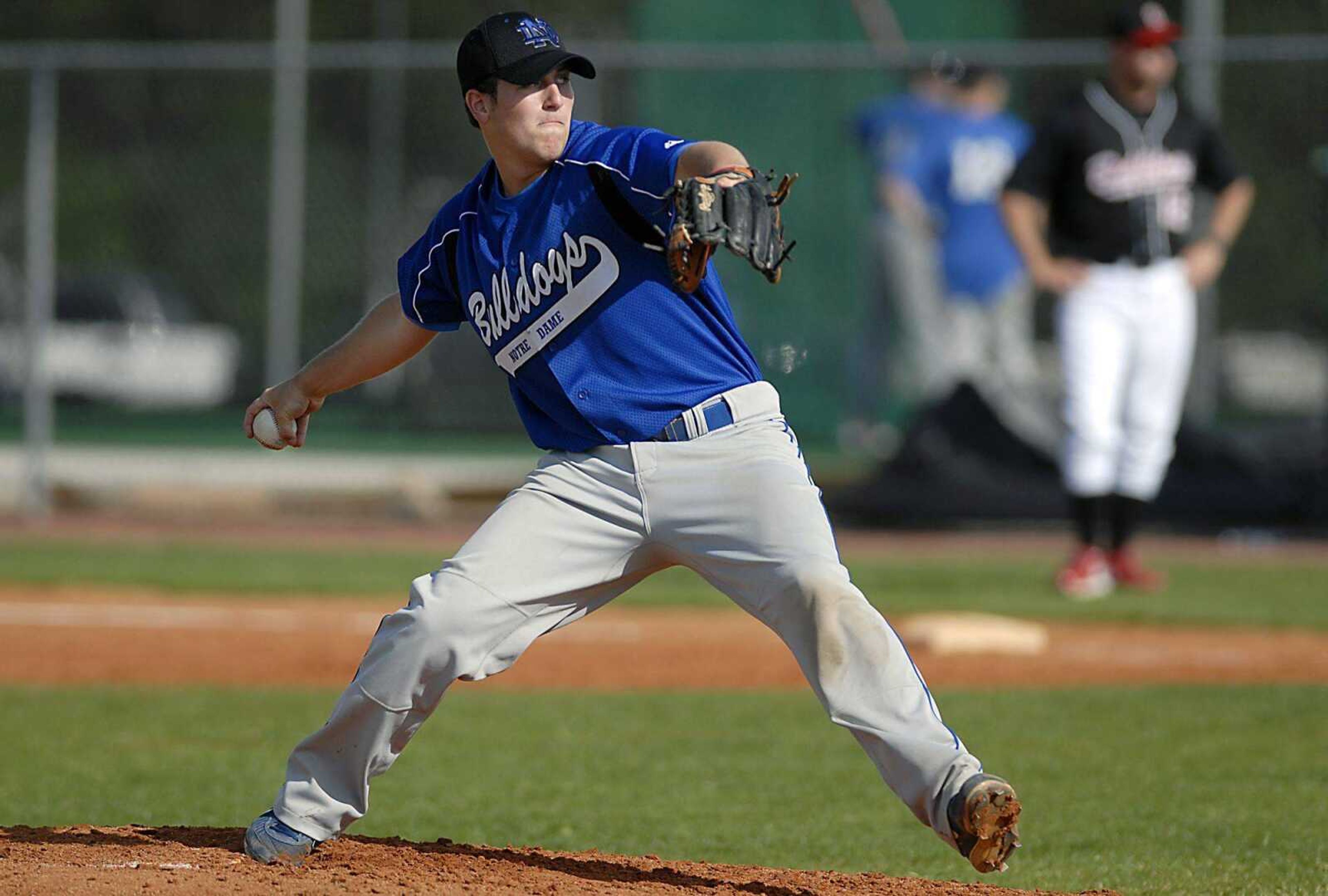 Notre Dame senior Dylan Drury went 11-0 on the mound while batting .440 with 41 RBIs during the Bulldogs' run to the Class 3 state title. (Kit Doyle)