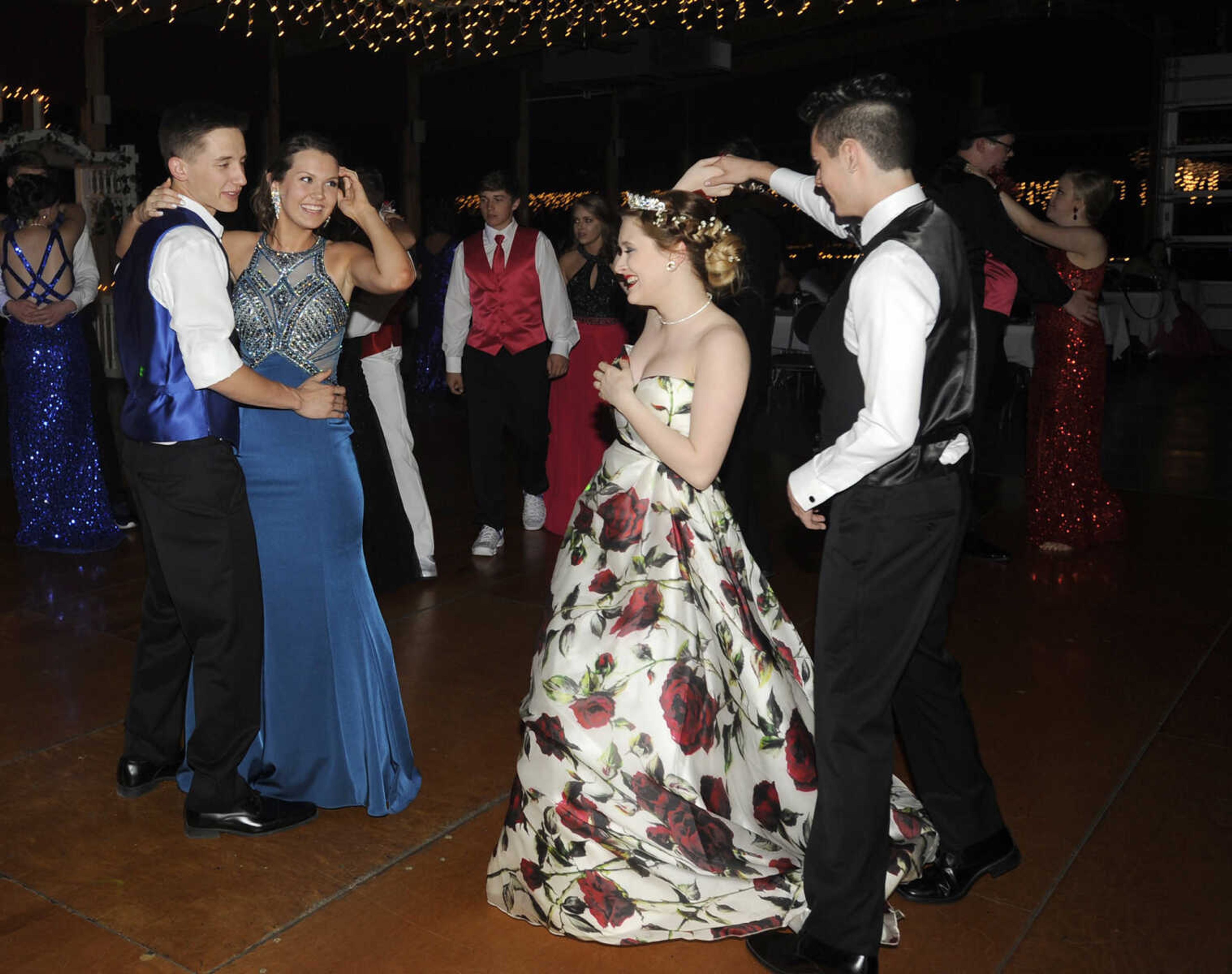 FRED LYNCH ~ flynch@semissourian.com
Scott City High School students dance at their prom Saturday, April 8, 2017 at Deerfield Lodge.