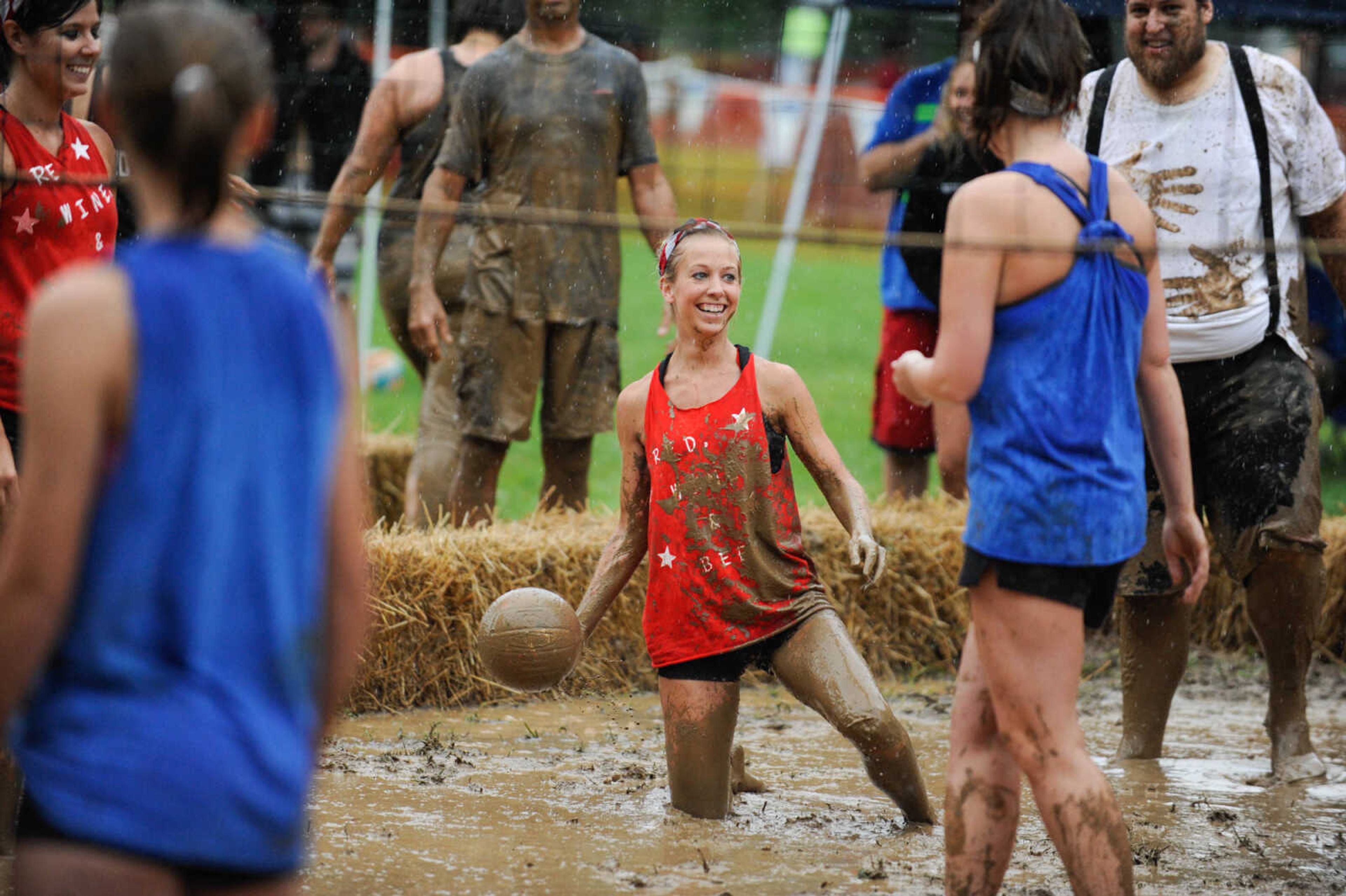 GLENN LANDBERG ~ glandberg@semissourian.com

Teams compete in the mud volleyball tournament during the Fourth of July celebration Monday, July 4, 2016 at Jackson City Park.