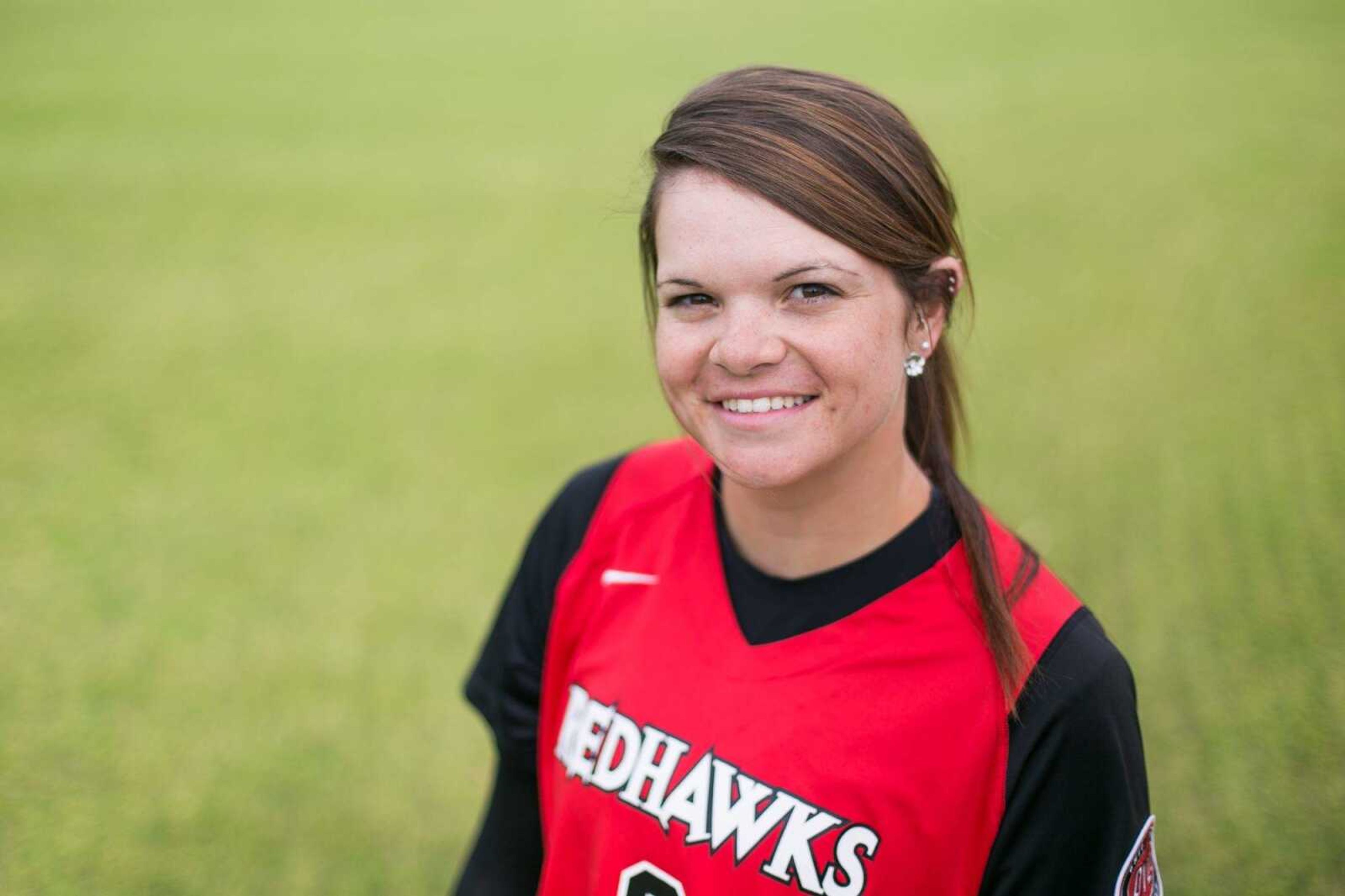 Southeast Missouri State's Kayla Fortner poses for a photo Tuesday at the Southeast Softball Complex. The senior transfer has a team-high batting average of .406 this season. (Glenn Landberg)