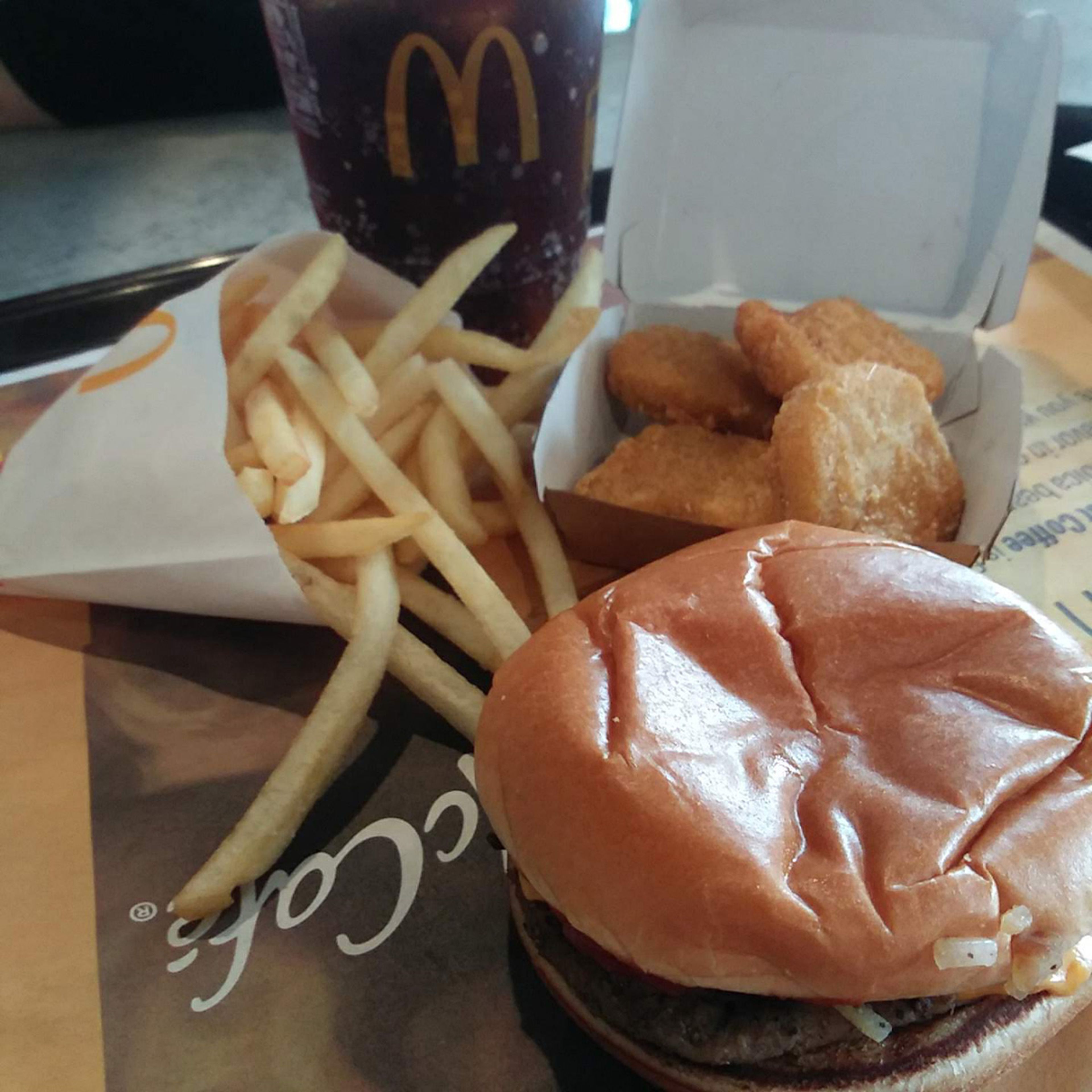 McDonald's $5 Value Meal, with a Double Cheeseburger and nuggets.