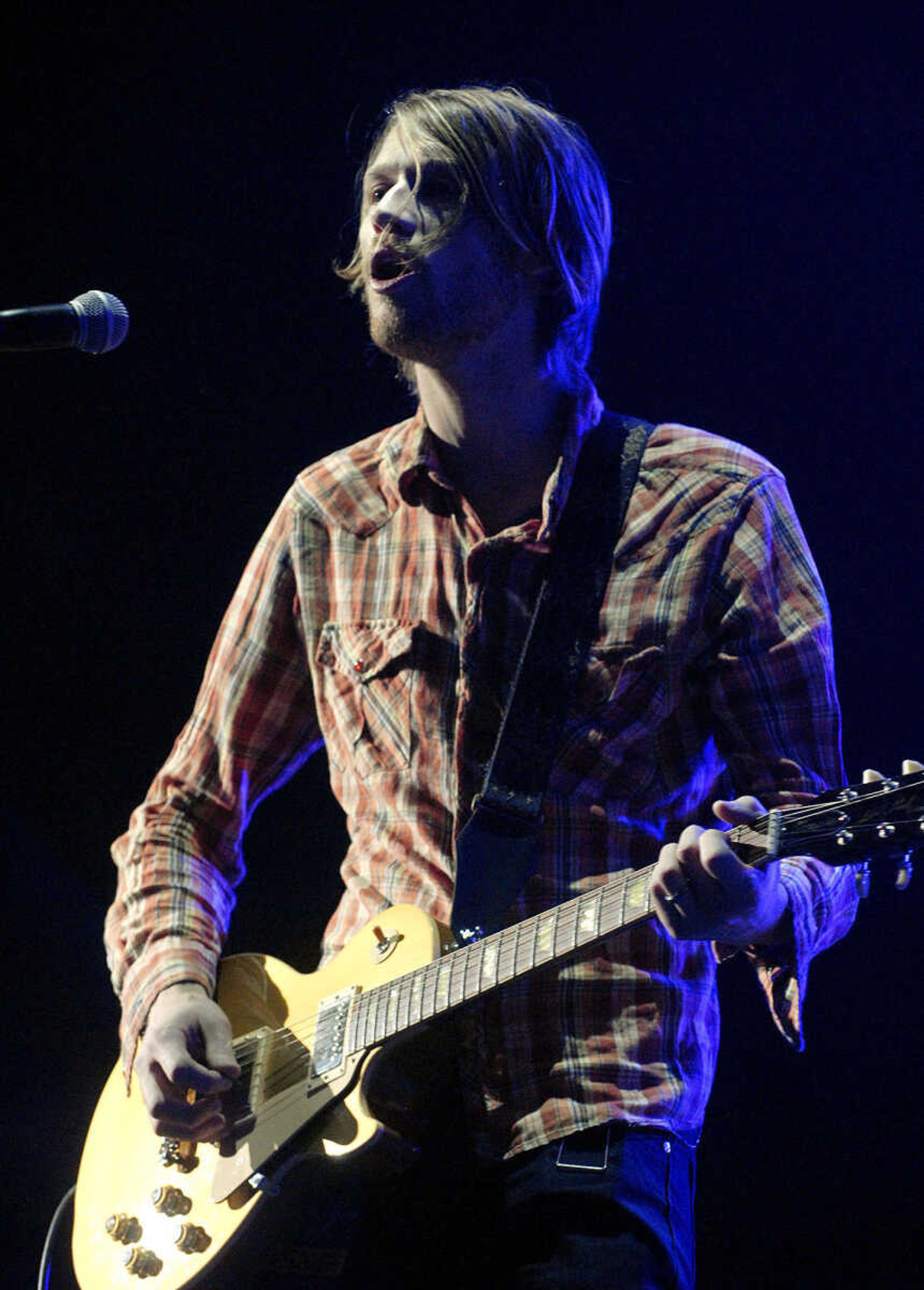 LAURA SIMON~lsimon@semissourian.com
Matt Maher performs Friday, January 28, 2011 during the Rock and Worship Roadshow 2011 tour at the Show Me Center in Cape Girardeau.