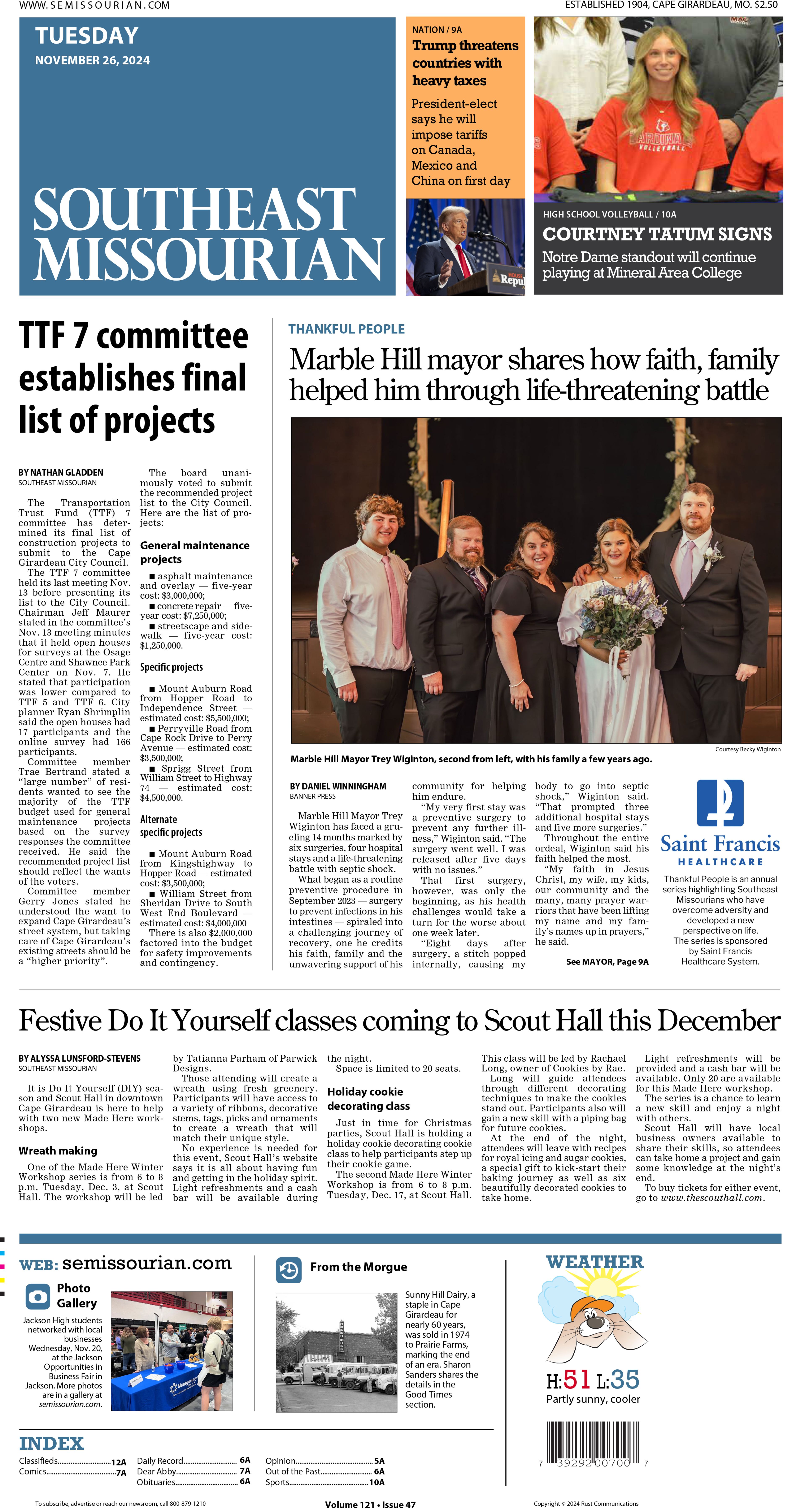 Tuesday, November 26, 2024: E-Edition