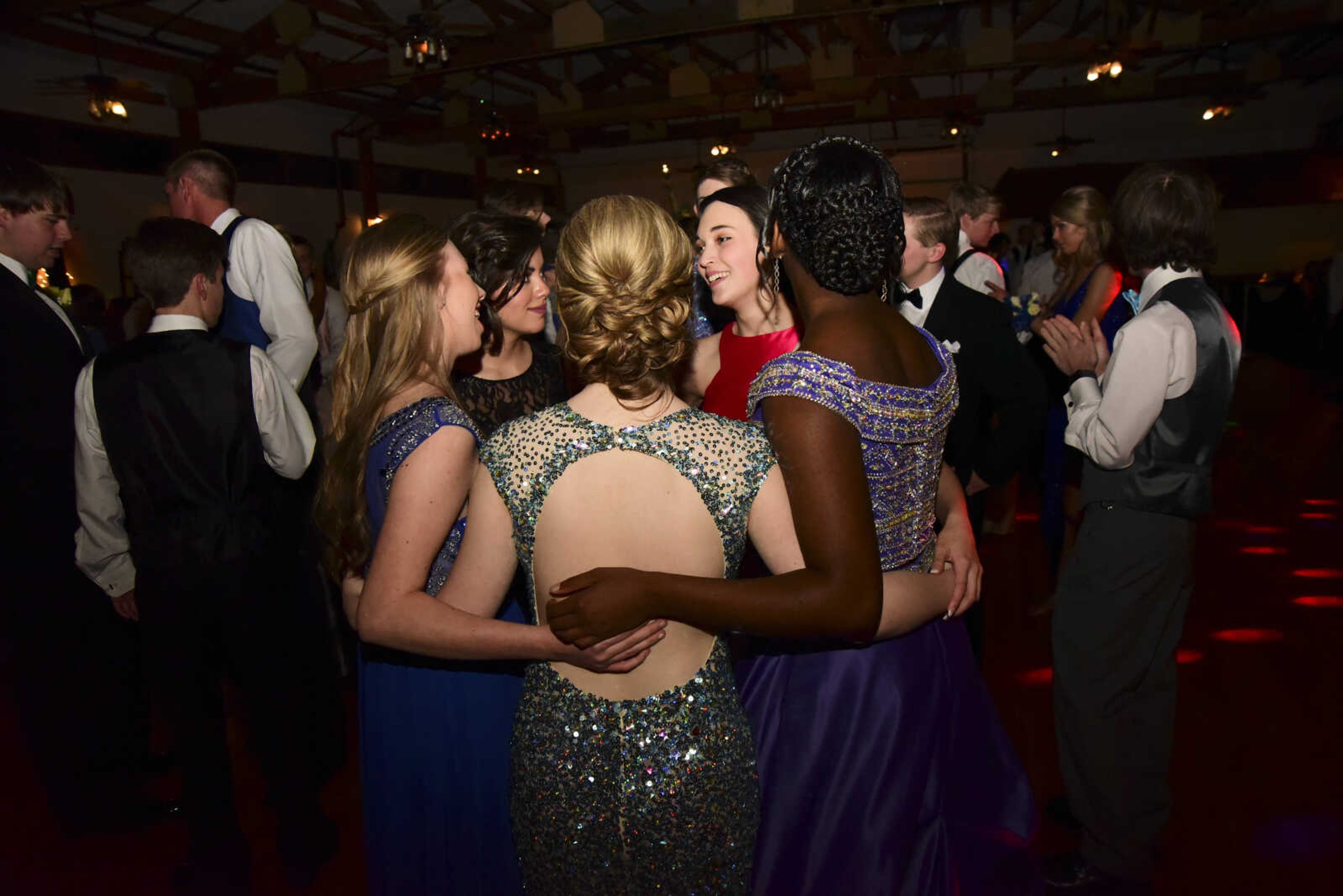 Students enjoy themselves during the Notre Dame prom Friday, May 5, 2017 at the Bavarian Halle in Jackson.