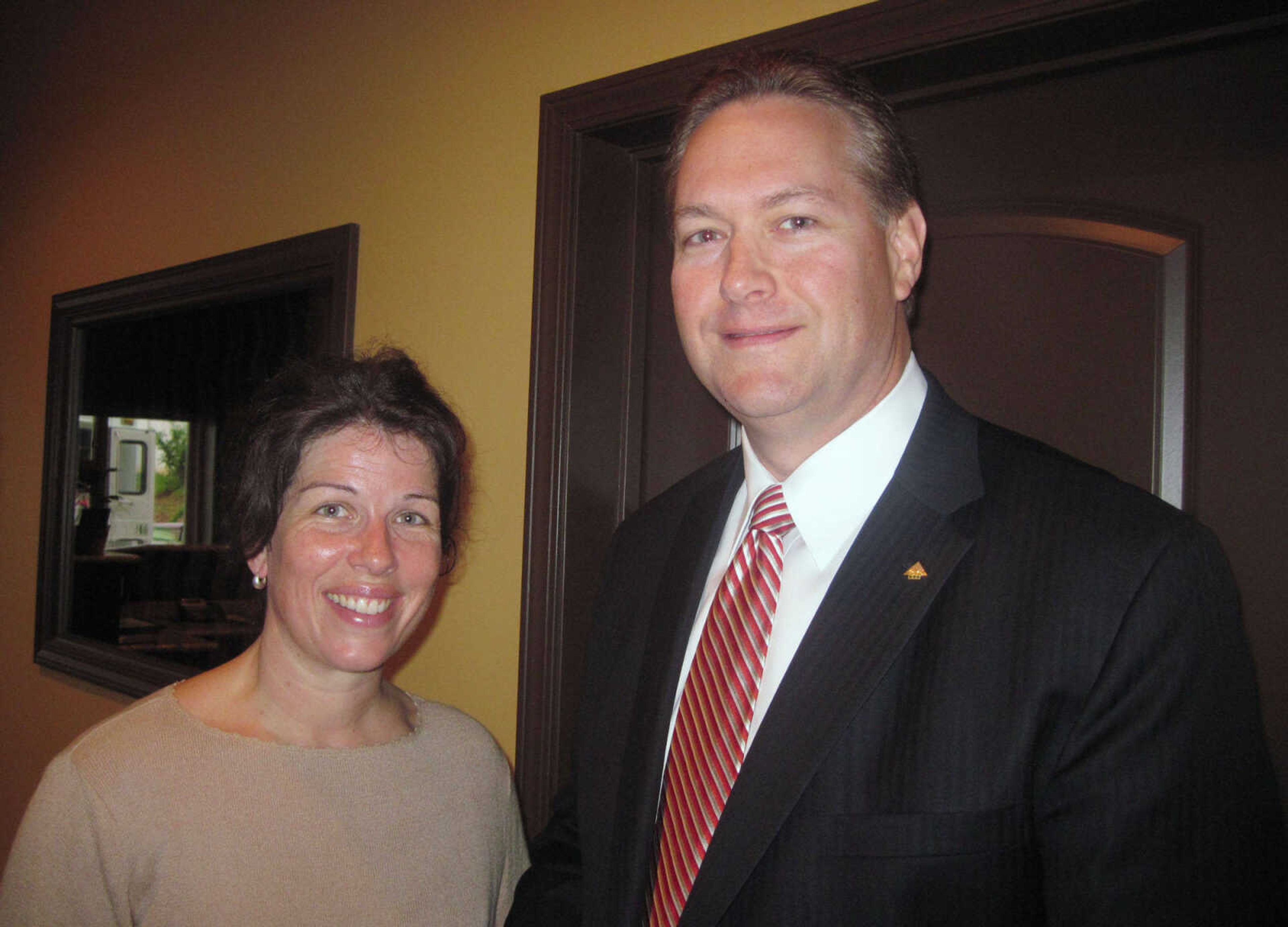 BRIAN BLACKWELL ~ bblackwell@semissourian.com

Julie Rush and Charley Puls attended the Jackson Chamber of Commerce Business Breakfast at Creative Edge in Jackson, Mo., on May 21, 2010.