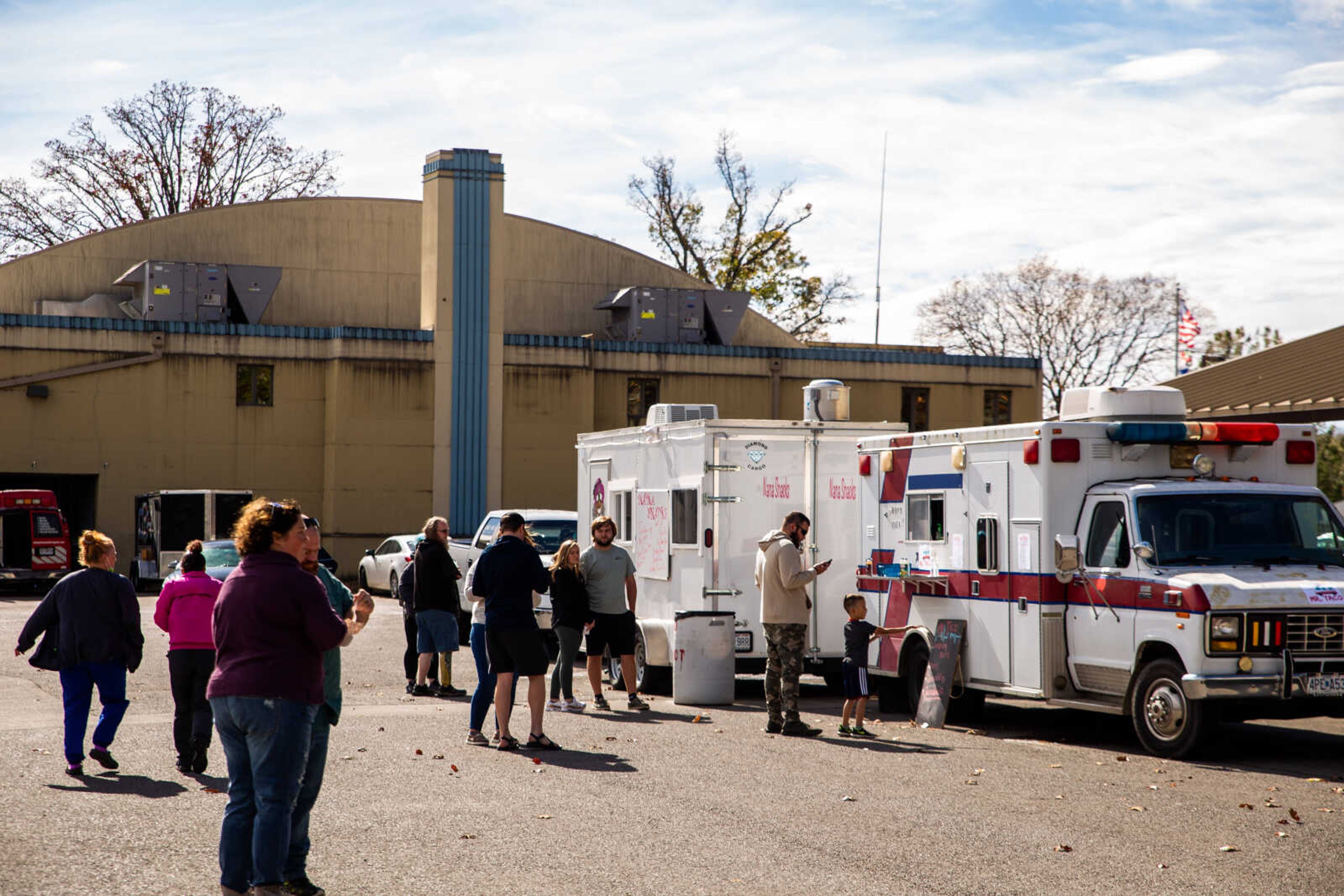 Customers wait for their food&nbsp;on Saturday, Nov. 5 at the Food Truck Rally.