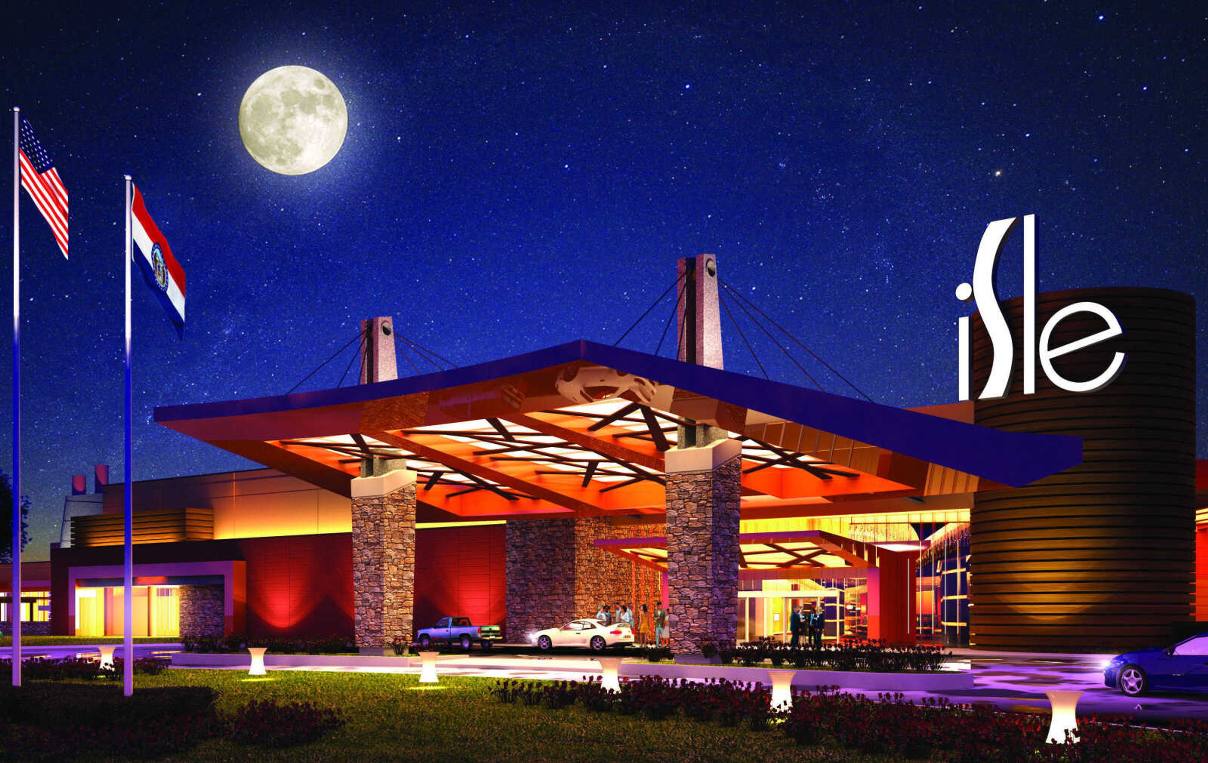 This rendering of Isle of Capri's planned Cape Girardeau casino was provided by the company.