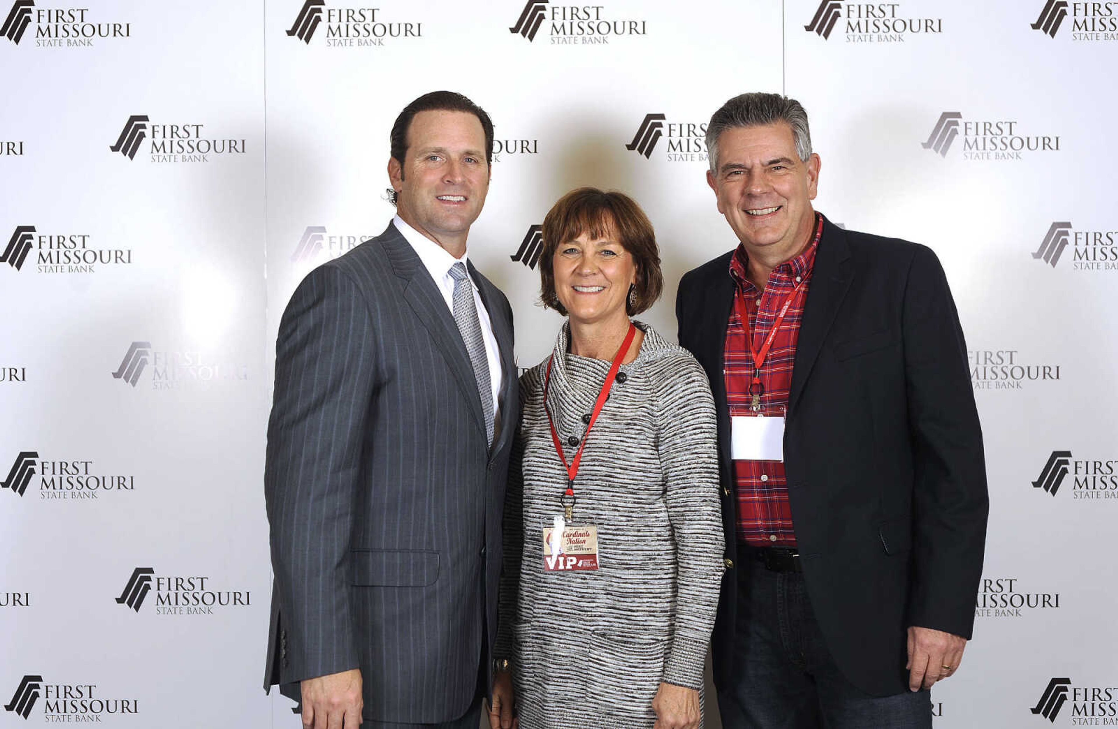 LAURA SIMON ~ lsimon@semissourian.com

Mike Matheny, manager of the St. Louis Cardinals, poses with fans during a VIP reception, Wednesday, Dec. 2, 2015, at Southeast Missouri State University's River Campus. "The State of Cardinals Nation" was presented by First Missouri State Bank.