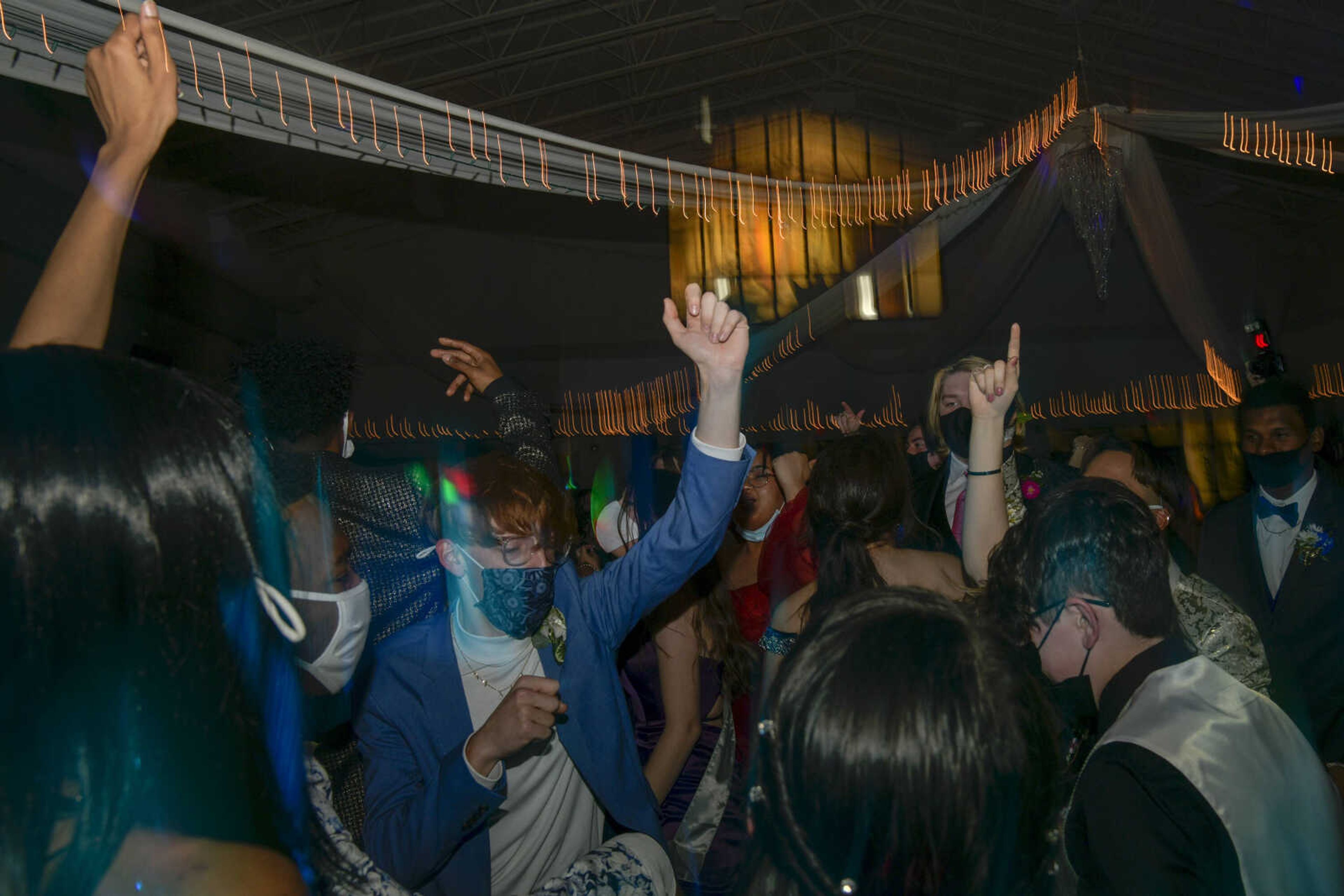 Students dance during the prom at Cape Central High School in Cape Girardeau on Saturday, May 8, 2021.