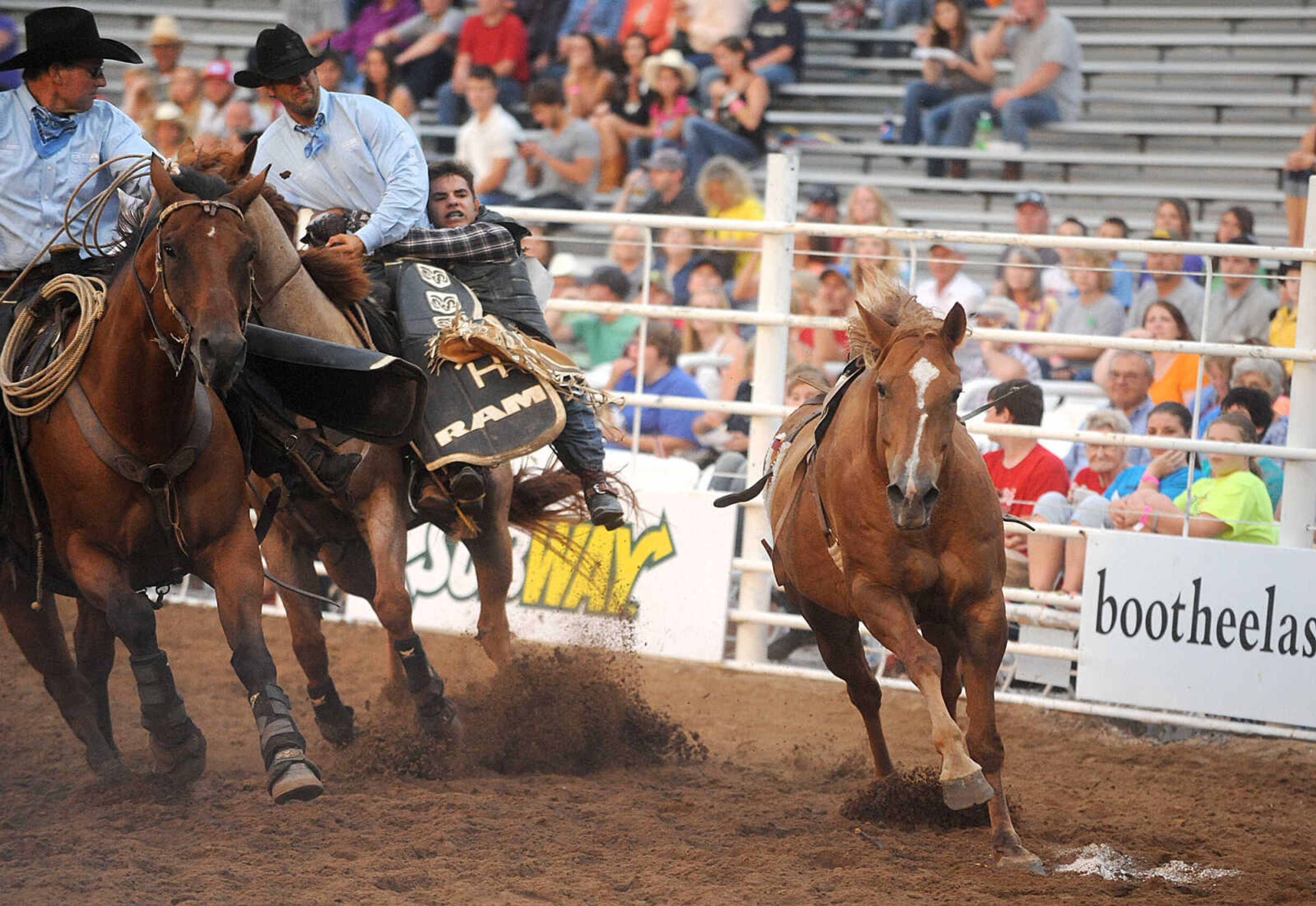 LAURA SIMON ~ lsimon@semissourian.com

Opening night of the Sikeston Jaycee Bootheel Rodeo, Wednesday, Aug. 6, 2014.