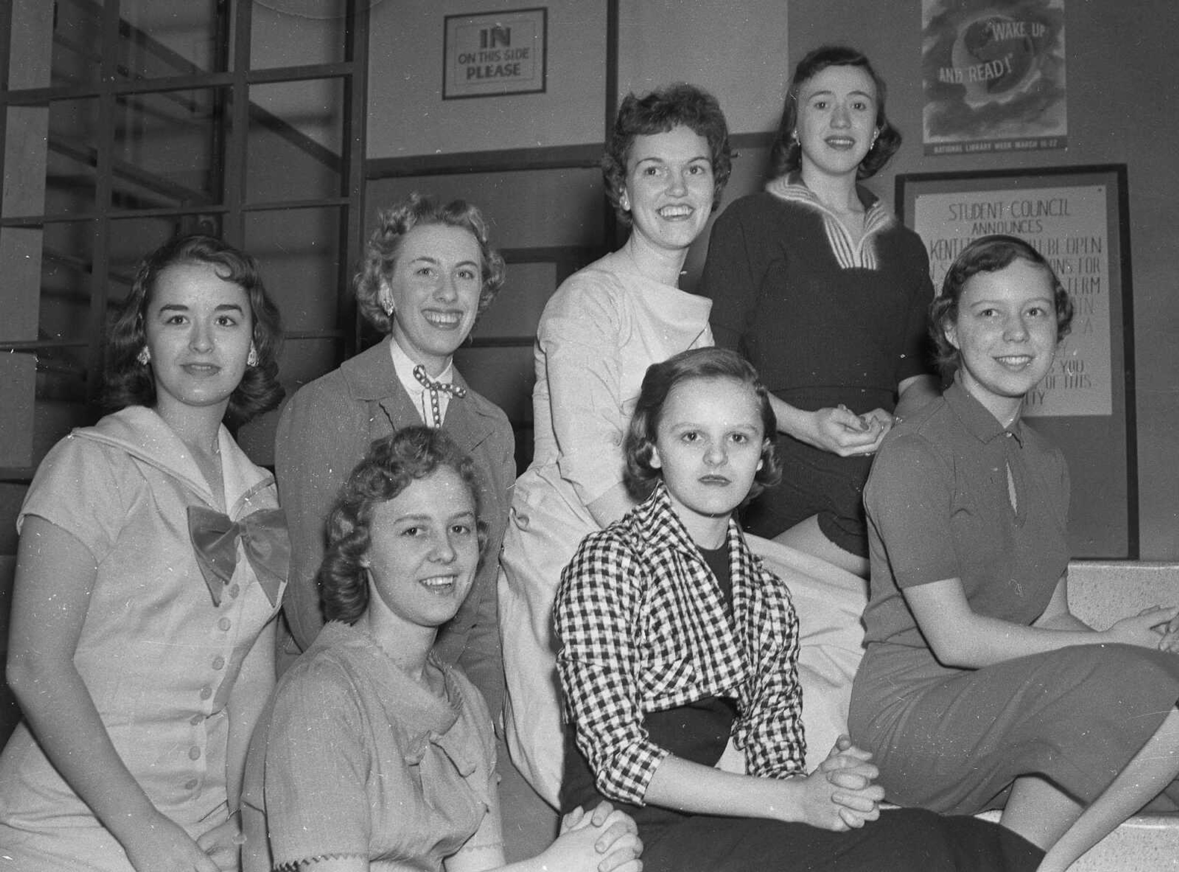 This photo of State College coeds may have been taken at Kent Library. If you can provide information about this image, send an email to librarian Sharon Sanders at ssanders@semissourian.com.