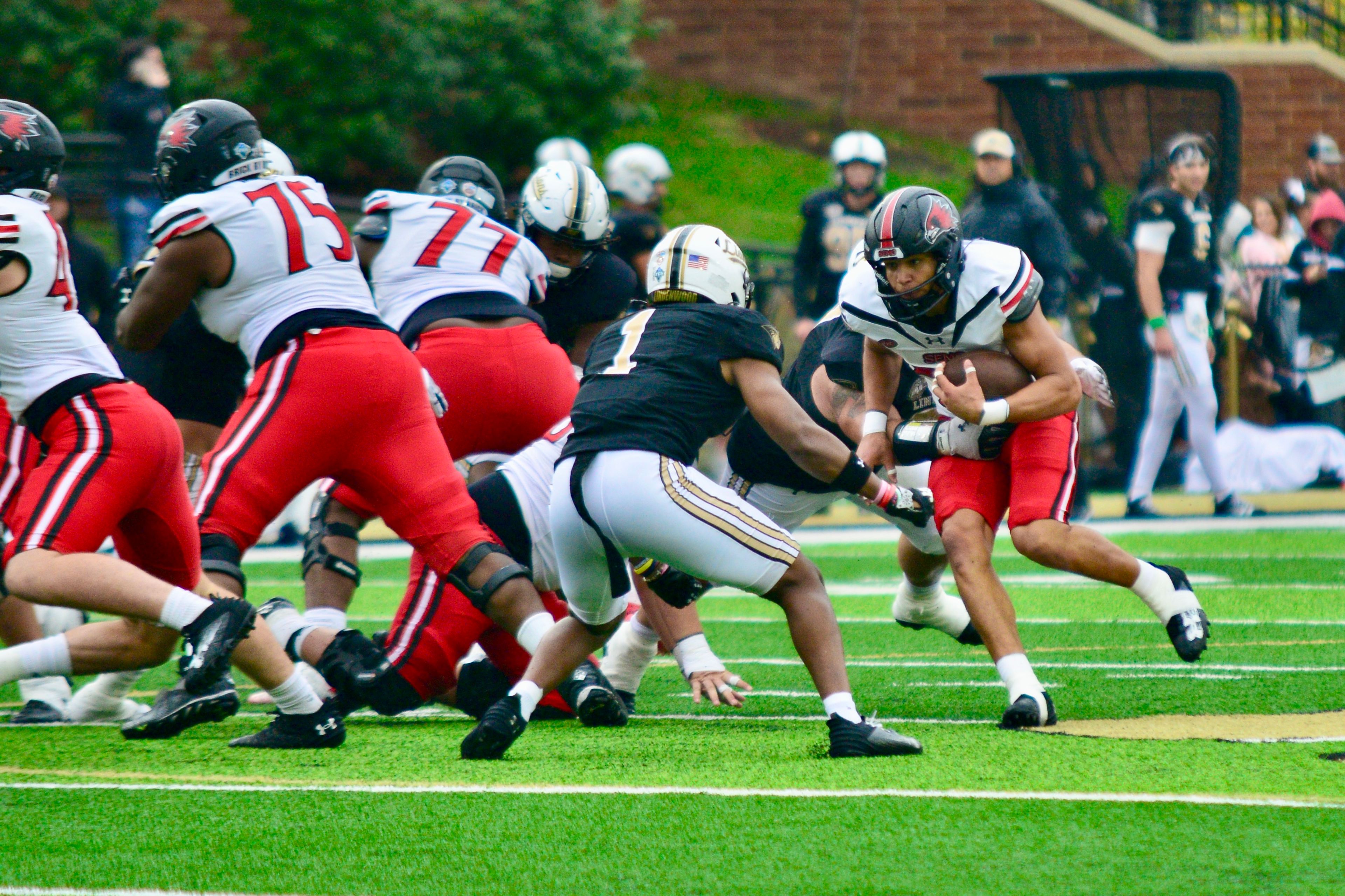 SEMO running back Peyton Brown carries the ball against Lindenwood on Saturday, Nov. 9, in St. Charles. 