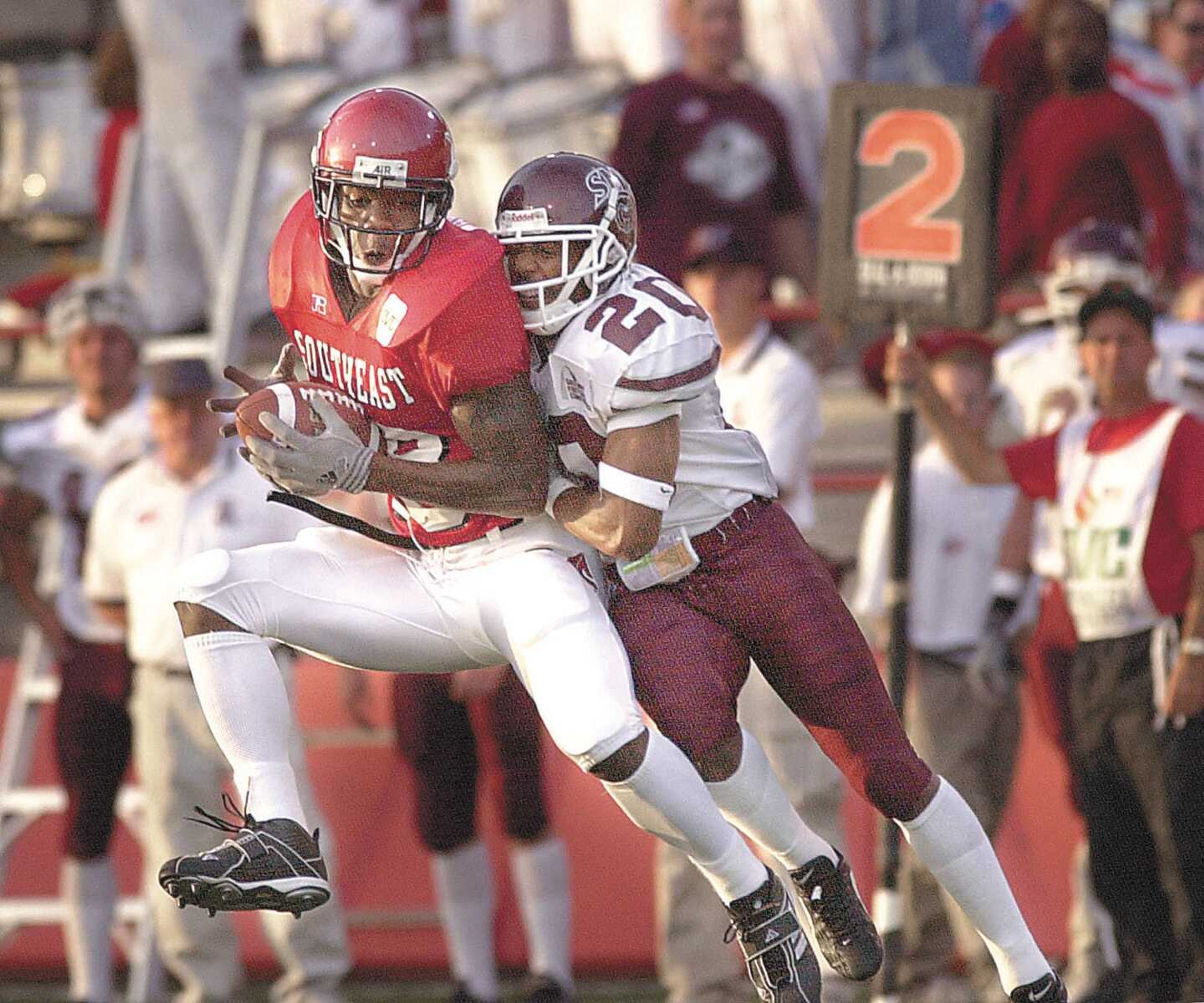 Willie Ponder, shown here in 2001, played at Southeast for two seasons. He set multiple records that still stand and was named an All-American. (Missourian file)